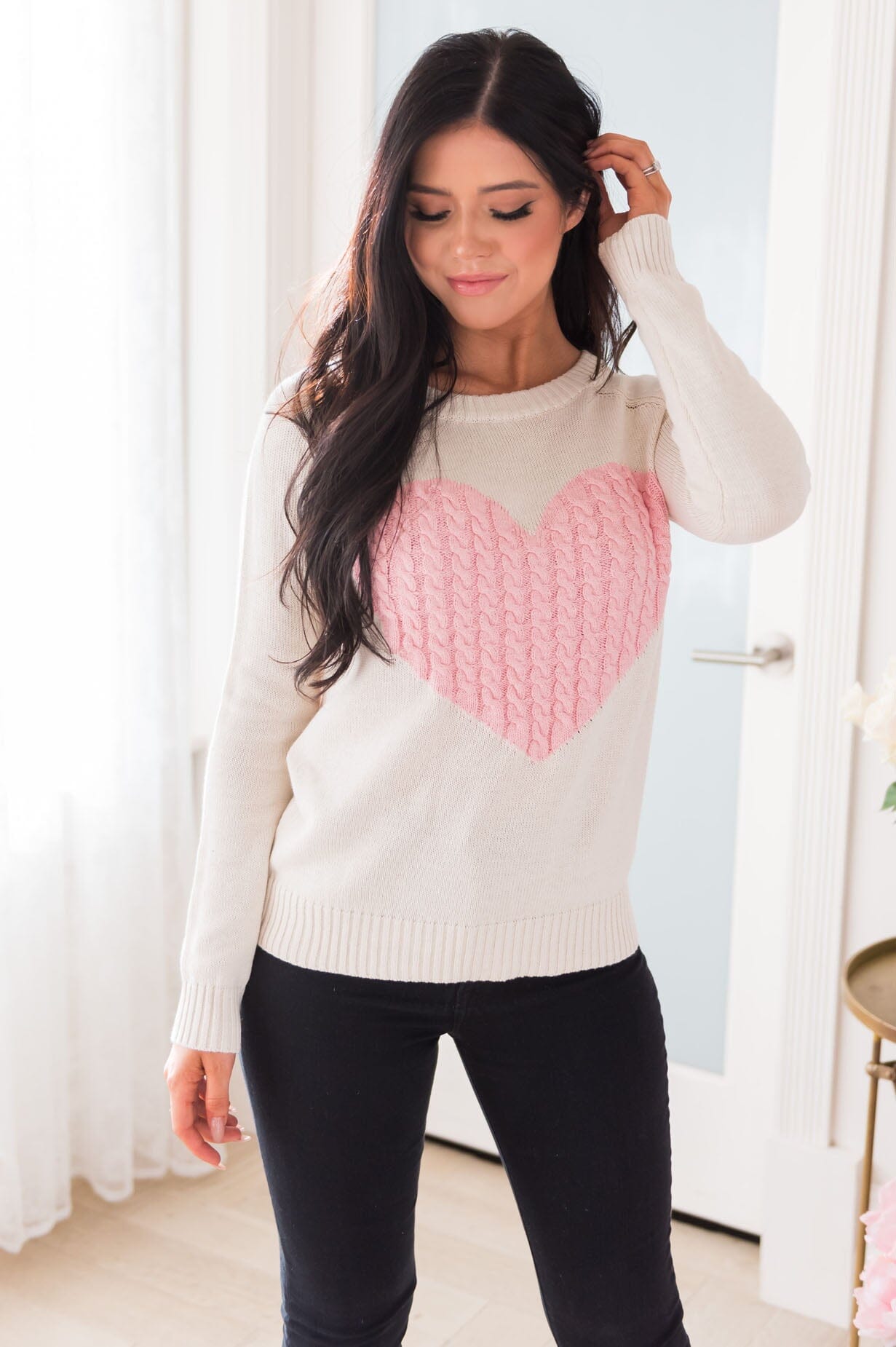 I Heart You Modest Sweater Modest Dresses vendor-unknown