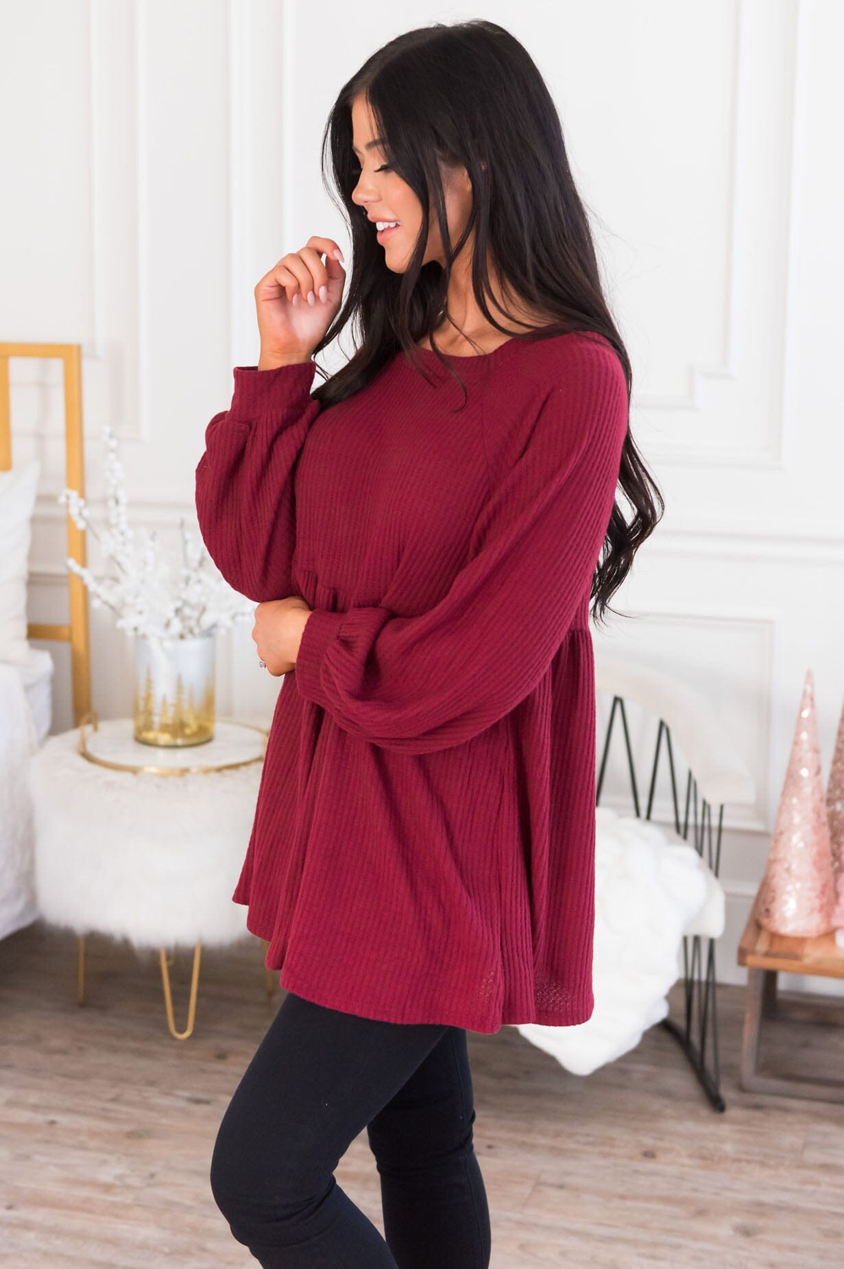 She's So Classy Modest Babydoll Top NeeSee's Dresses