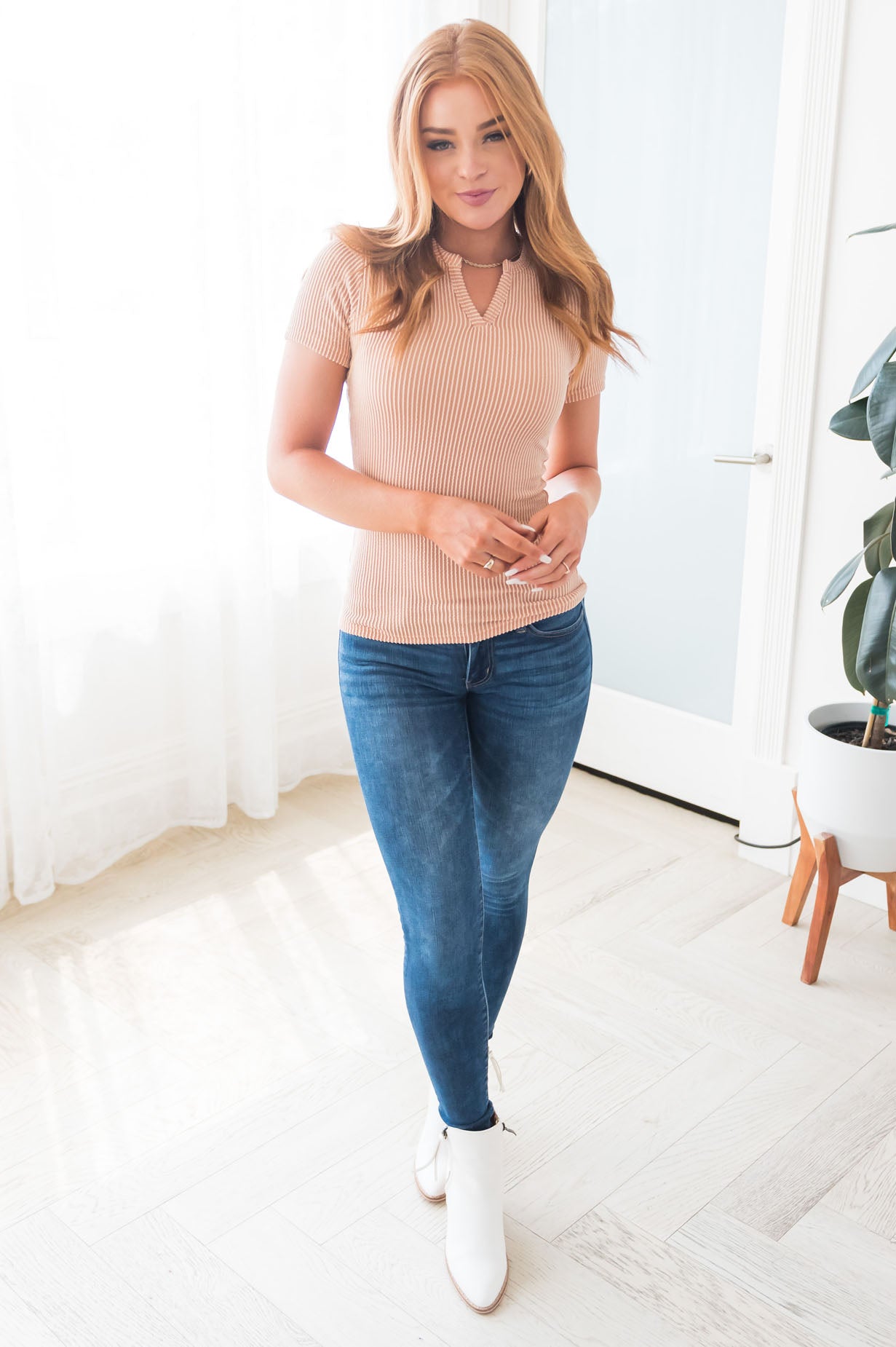 Ever So Simple Modest Top Tops vendor-unknown