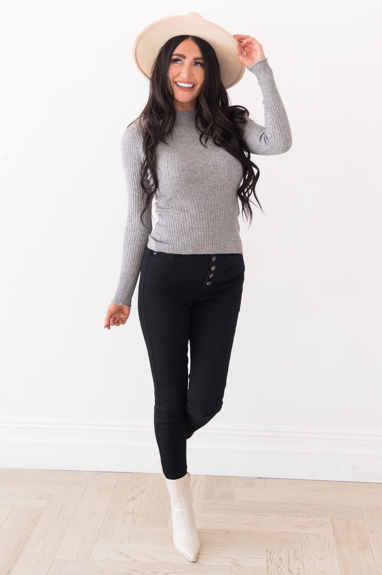 Keep Me Cozy Modest Turtleneck Modest Dresses vendor-unknown