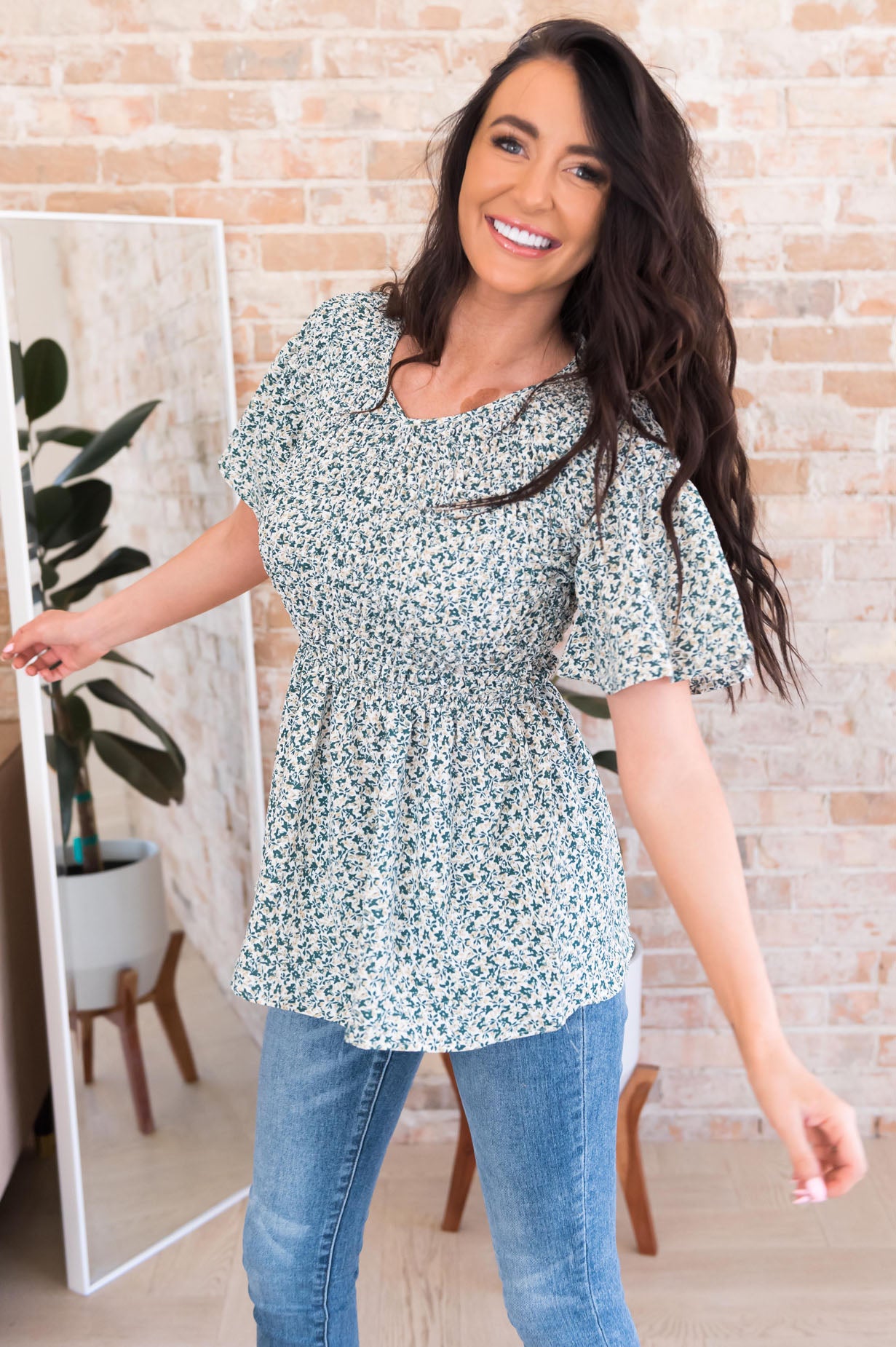 Midnight Blues Modest Blouse Tops vendor-unknown