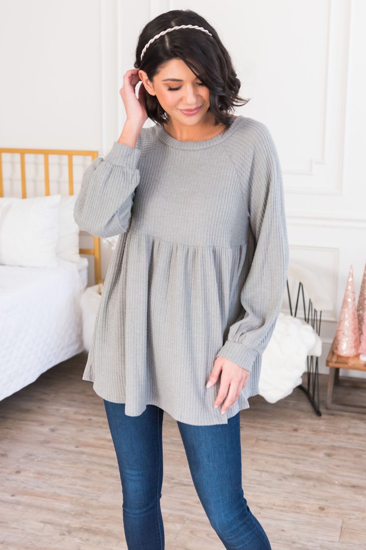 She's So Classy Modest Babydoll Top NeeSee's Dresses