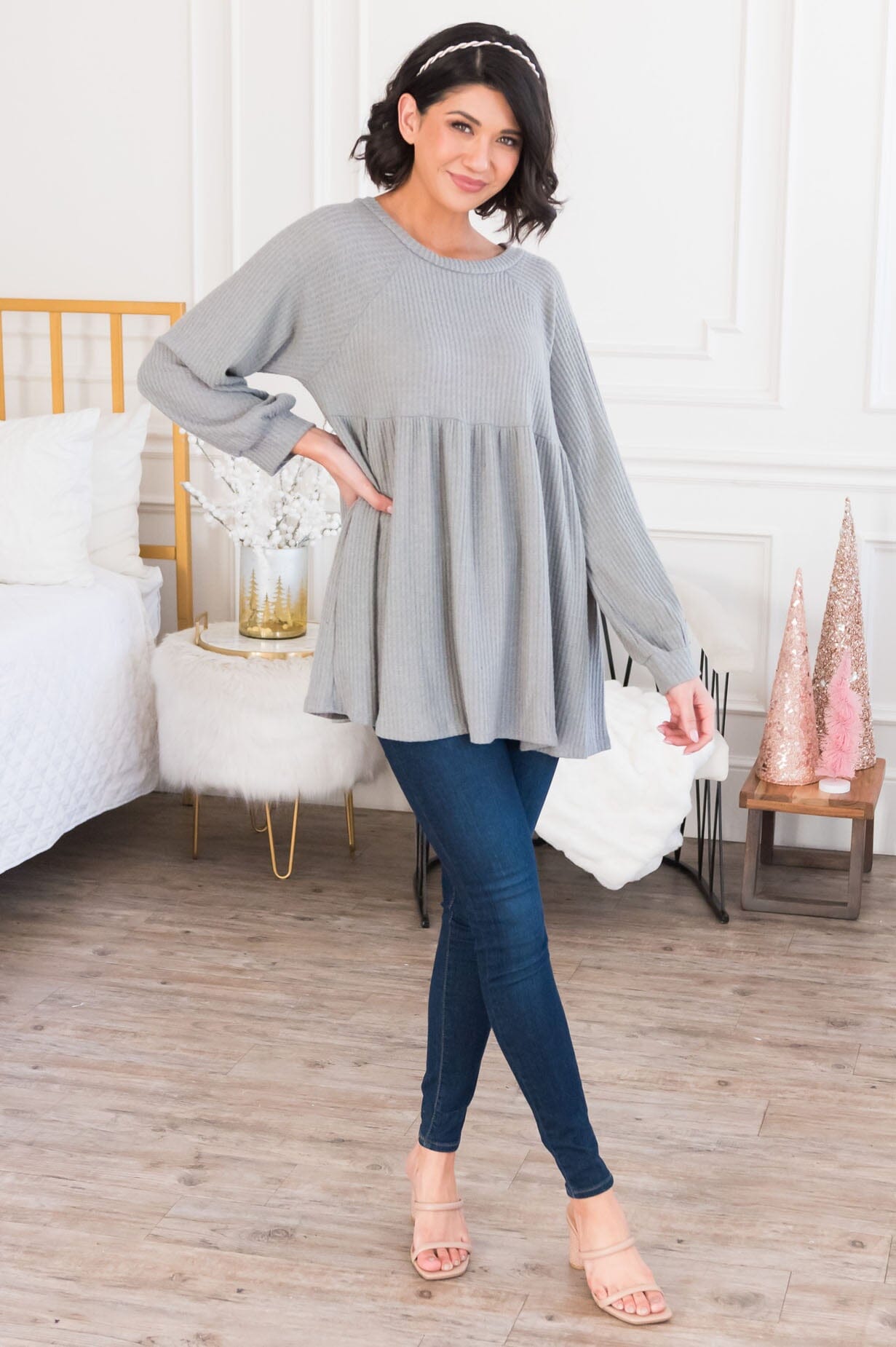 She's So Classy Modest Babydoll Top NeeSee's Dresses