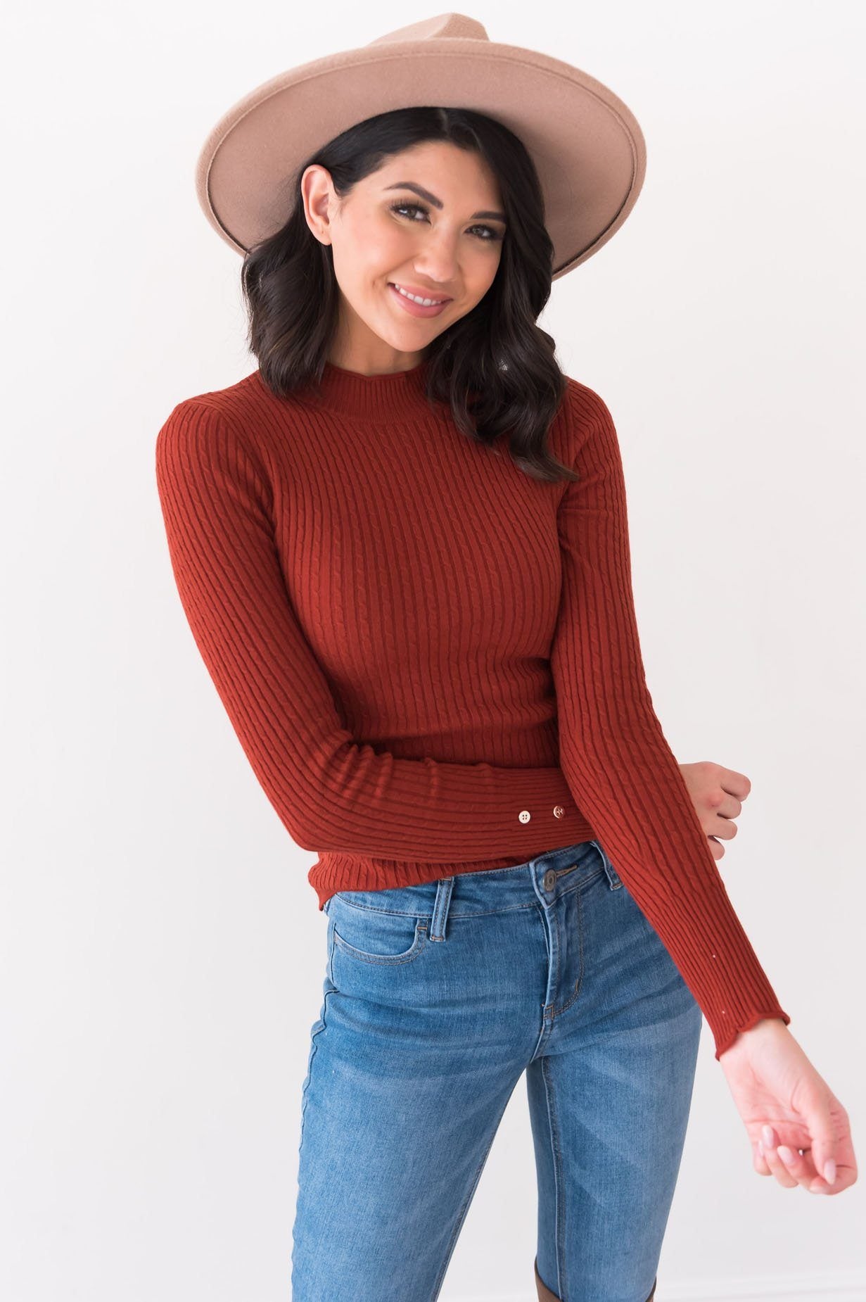 Keep Me Cozy Modest Turtleneck Modest Dresses vendor-unknown