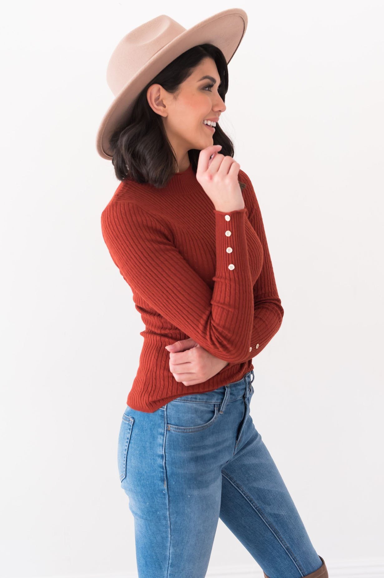 Keep Me Cozy Modest Turtleneck Modest Dresses vendor-unknown