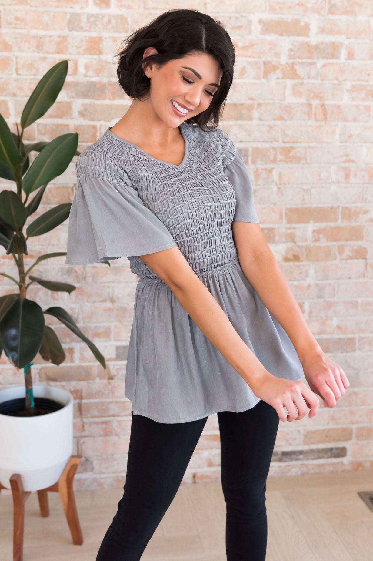 Midnight Blues Modest Blouse Tops vendor-unknown