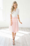 Blush Pink Chiffon Skirt Skirts vendor-unknown Blush Pink XS