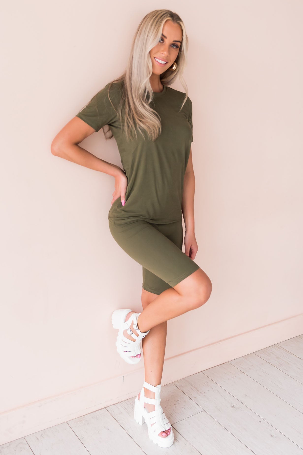 Basic & Cute Modest Biker Short Set Modest Dresses vendor-unknown