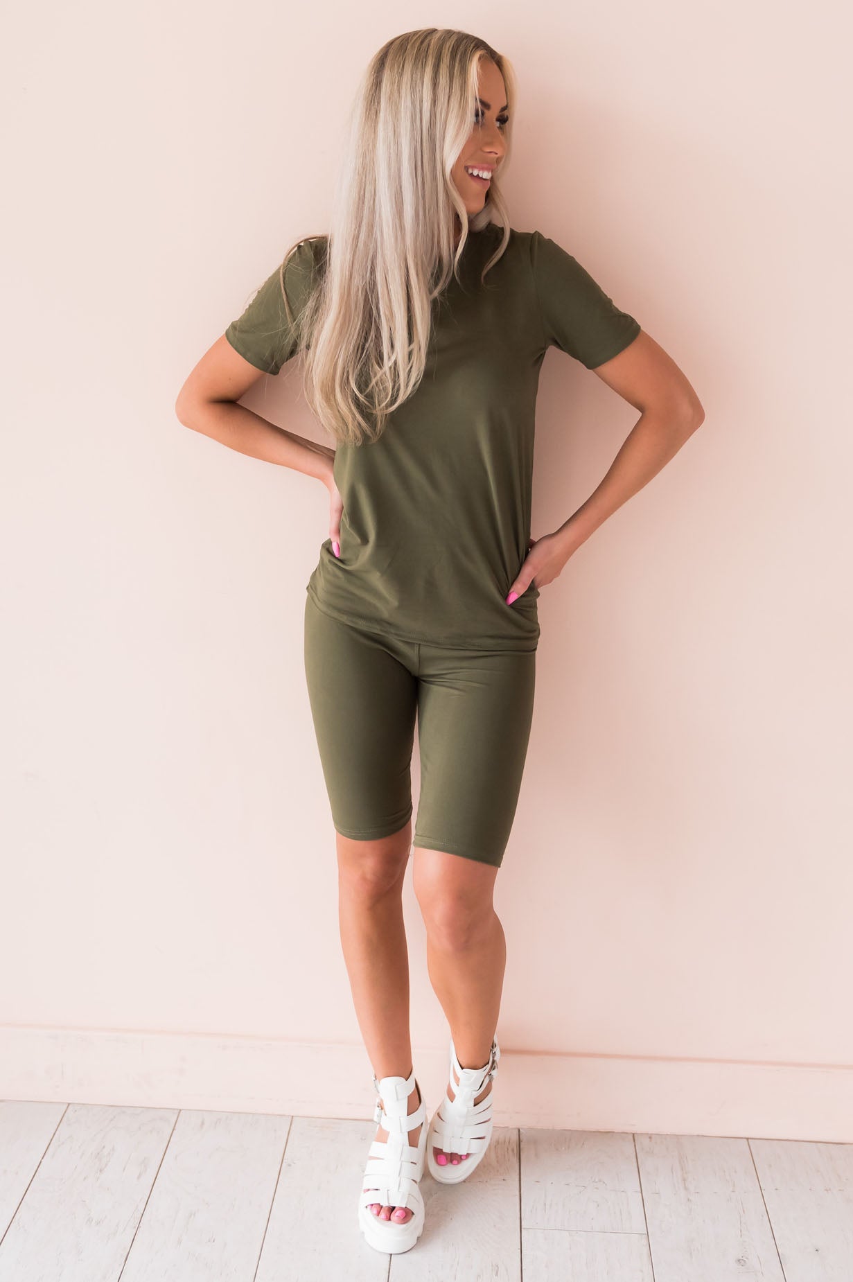 Basic & Cute Modest Biker Short Set Modest Dresses vendor-unknown