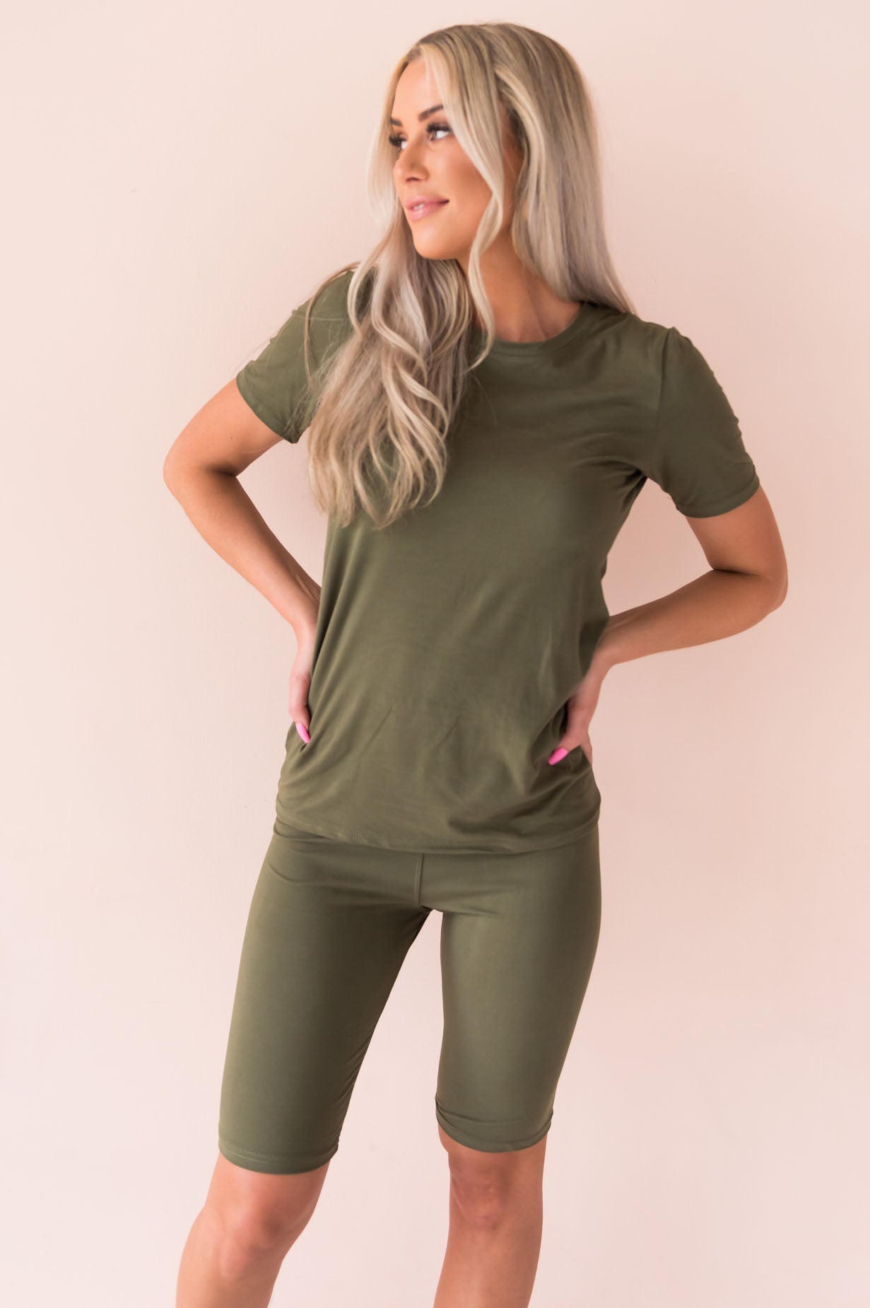 Basic & Cute Modest Biker Short Set Modest Dresses vendor-unknown