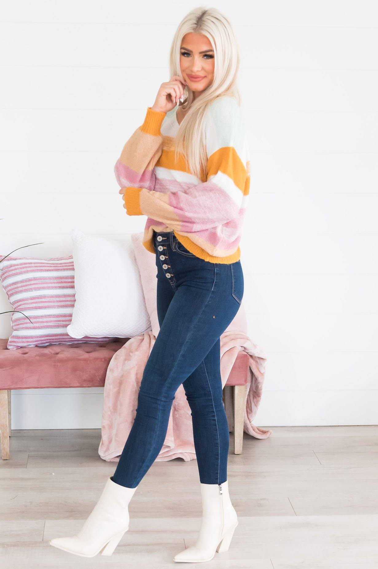 Bonfire Nights Modest Sweater Tops vendor-unknown