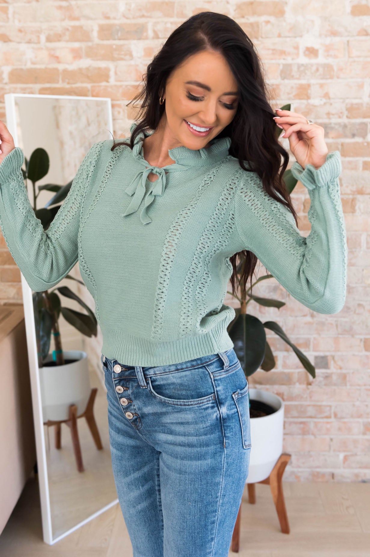 Double Take Modest Sweater Modest Dresses vendor-unknown