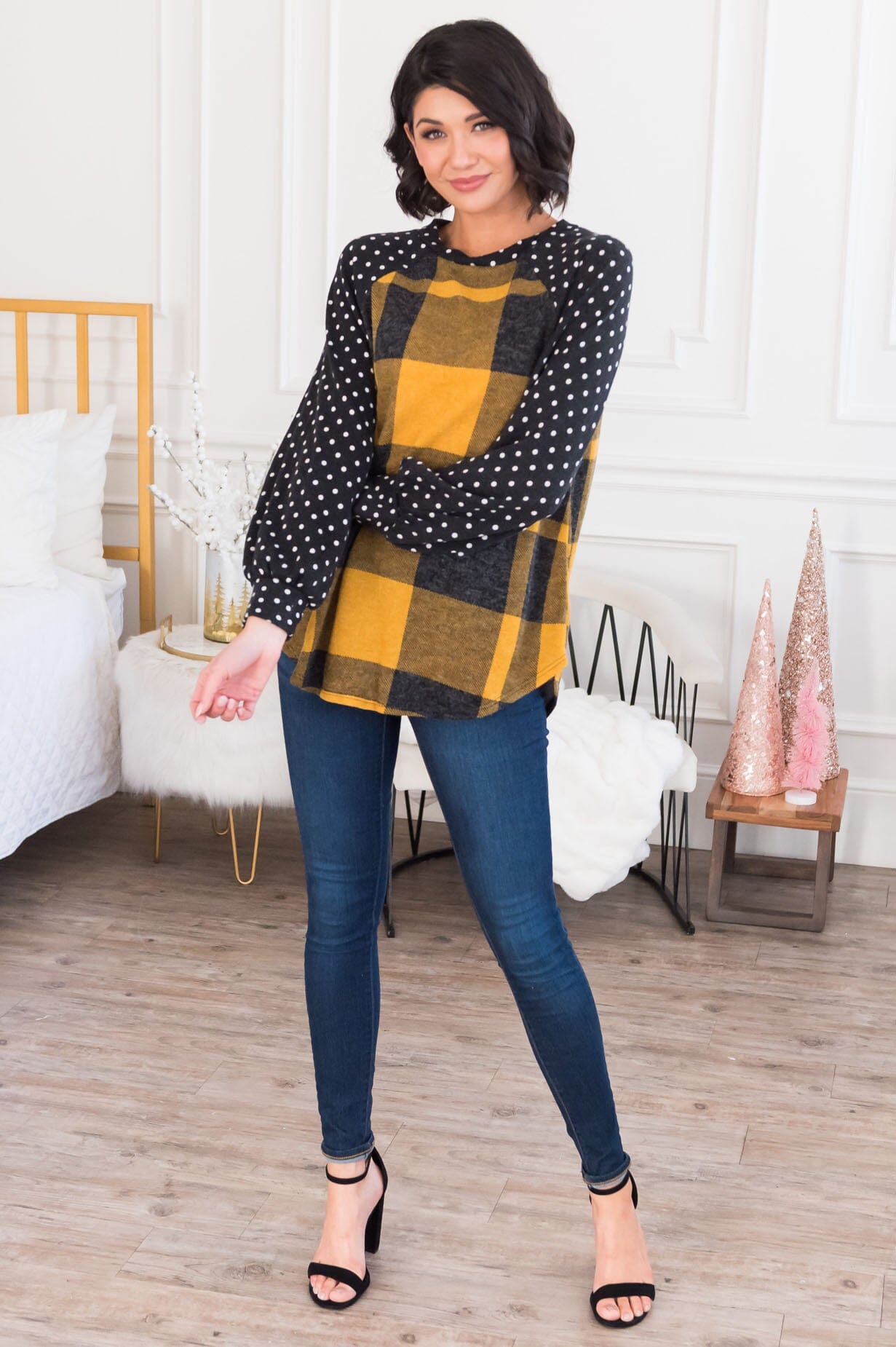 Falling For Plaid Modest Top NeeSee's Dresses