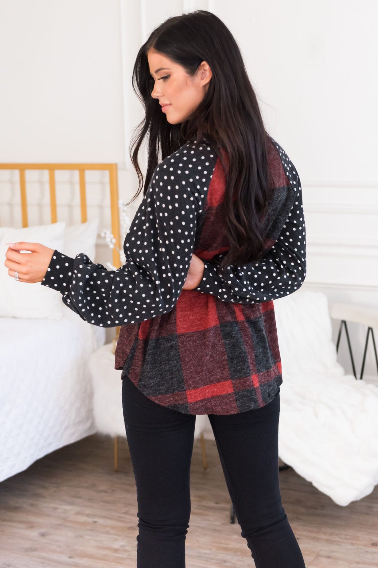 Falling For Plaid Modest Top NeeSee's Dresses