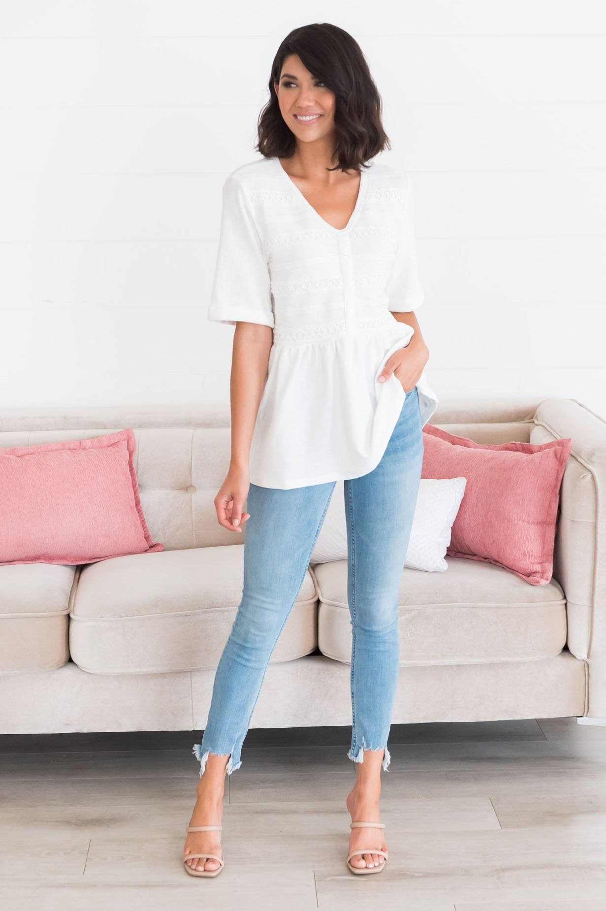 Careless Dreaming Modest Blouse Modest Dresses vendor-unknown