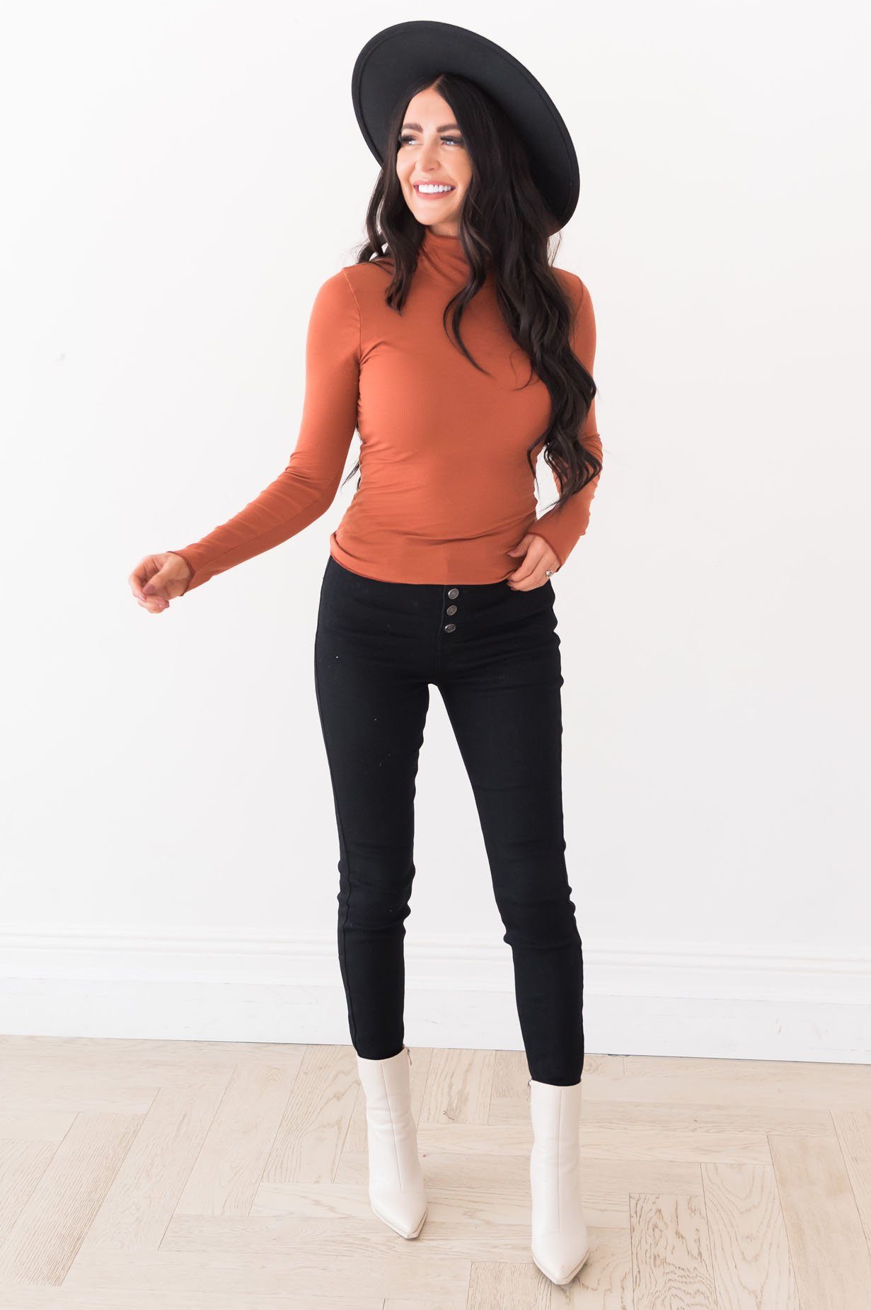 By The Fireside Modest Turtleneck Modest Dresses vendor-unknown