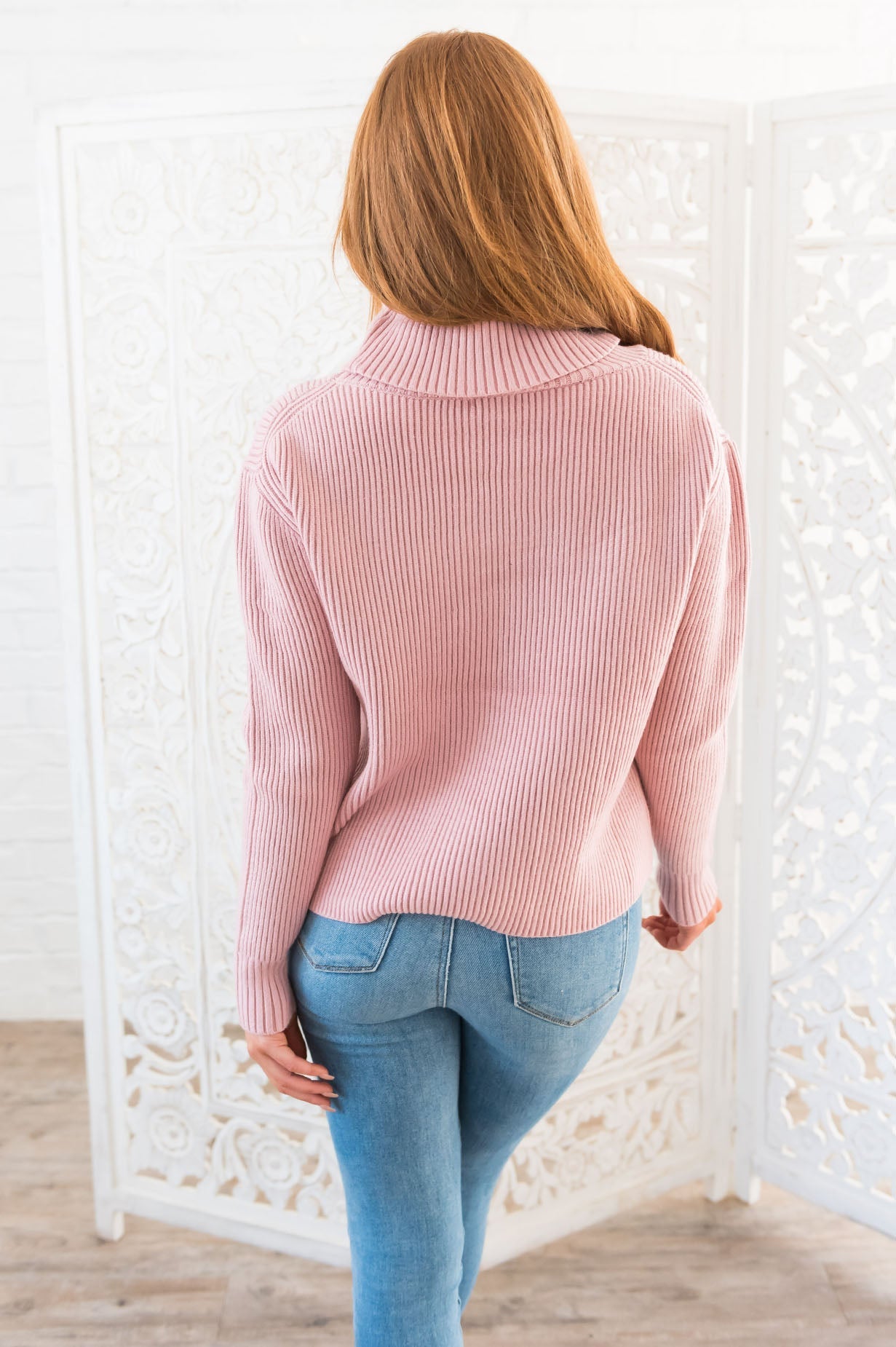 Barely Basic Modest Sweater Tops vendor-unknown