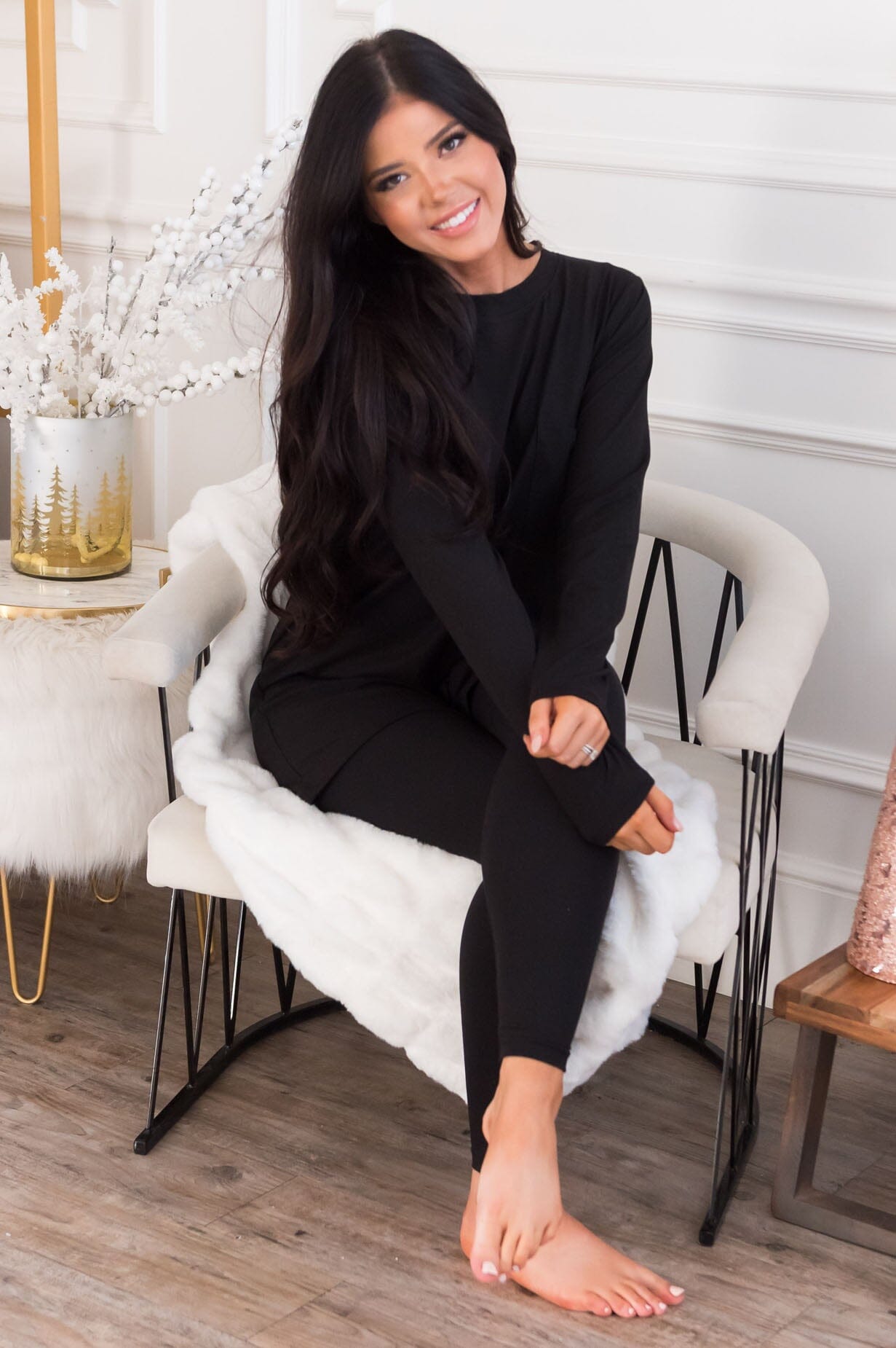 Cozy Mornings Modest Lounge Set Tops vendor-unknown