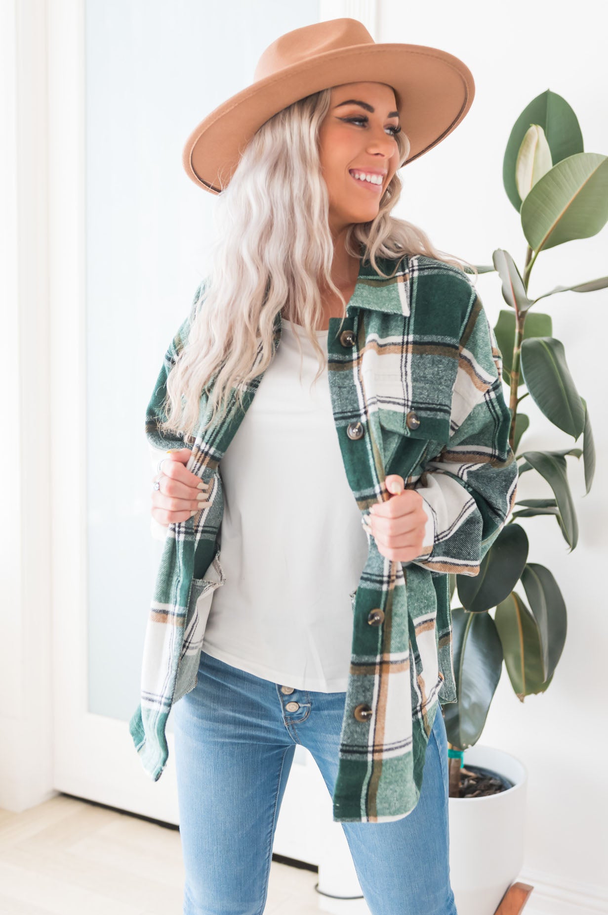 Forever Cozy Modest Plaid Jacket Modest Dresses vendor-unknown