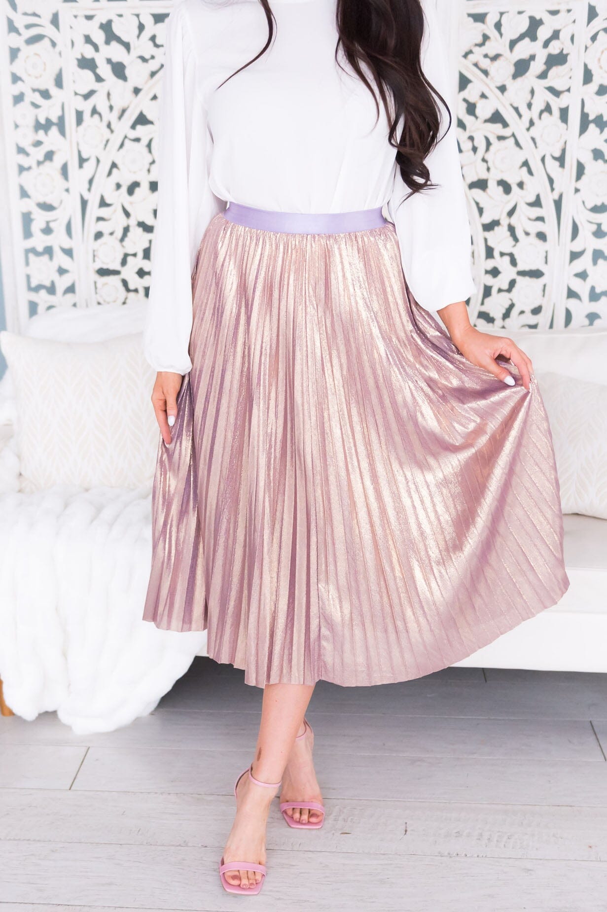 Shine Bright Darling Modest Pleat Skirt NeeSee's Dresses