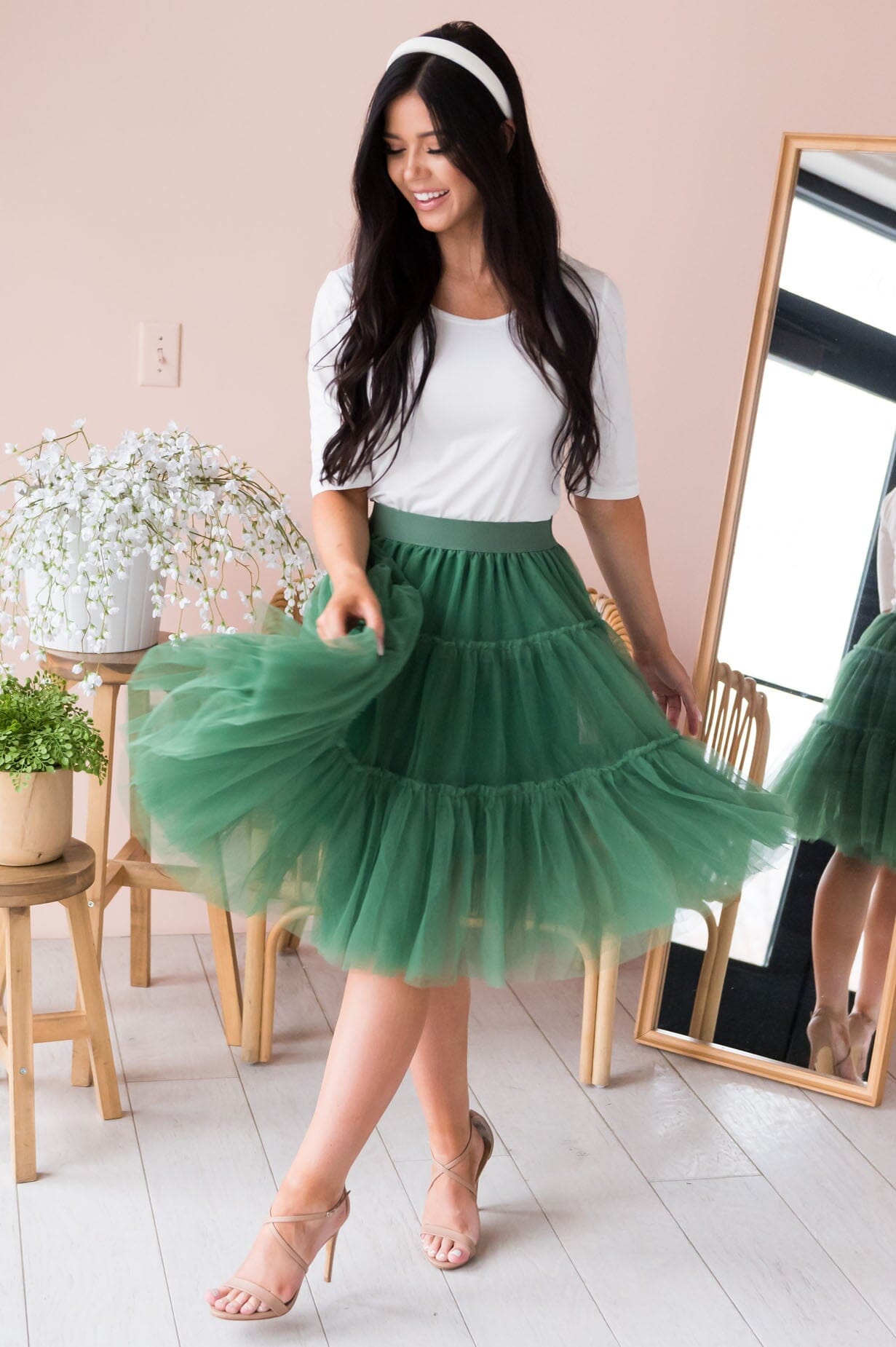 Twirling Away Modest Tulle Skirt Skirts vendor-unknown