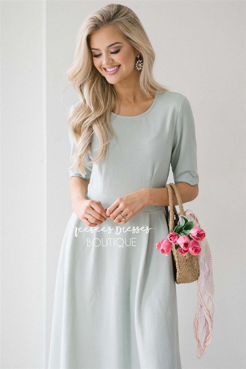 The Charleston Pleats and Pocket Dress Modest Dresses vendor-unknown