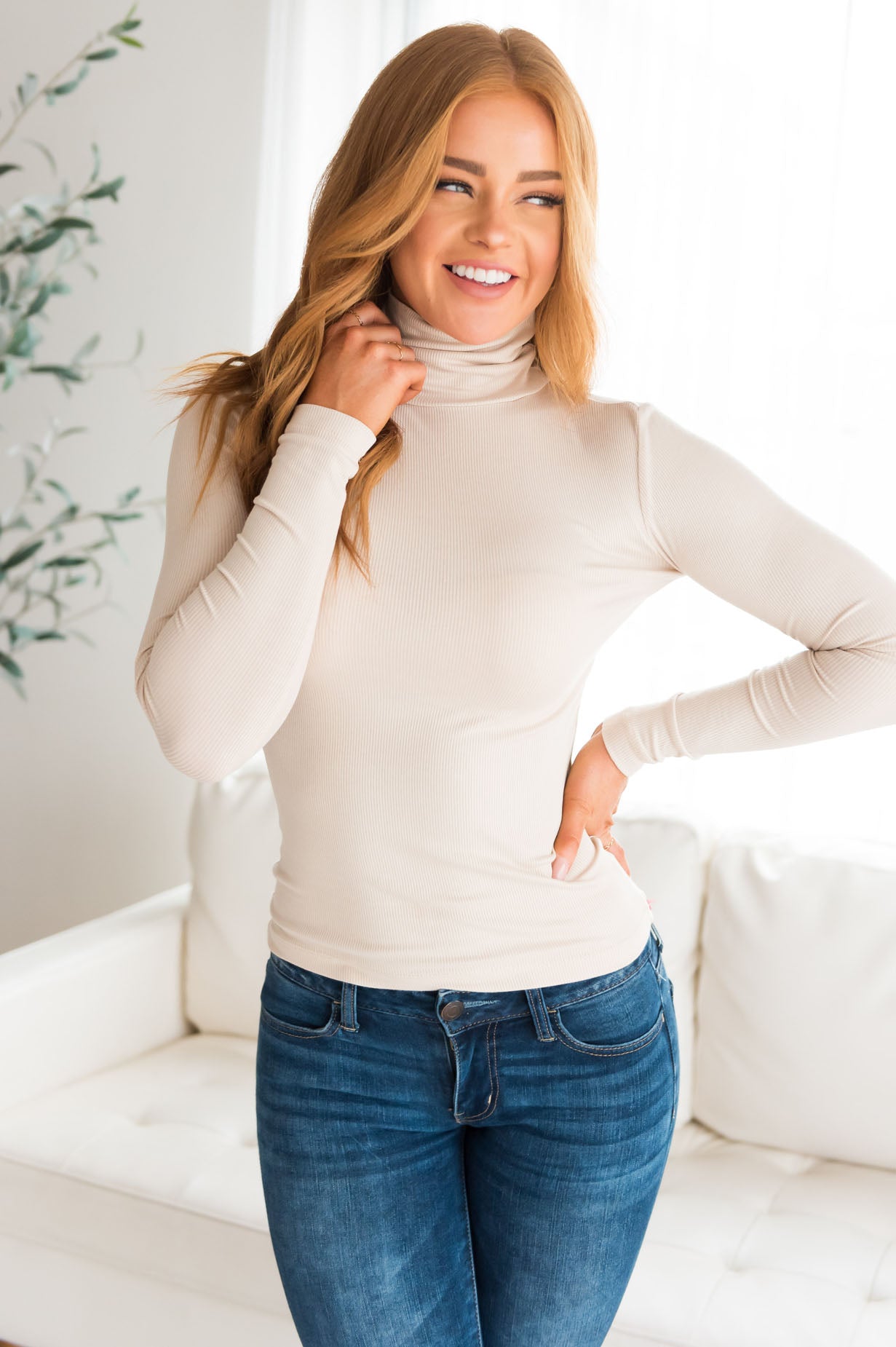 Sway Me Away Modest Turtleneck Top Modest Dresses vendor-unknown