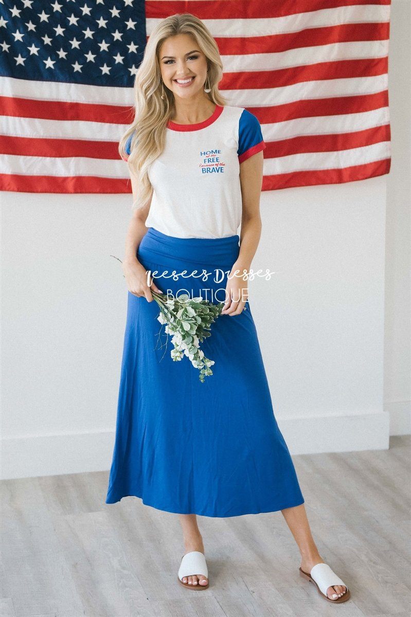 Home of The Free Short Sleeve Top Tops vendor-unknown