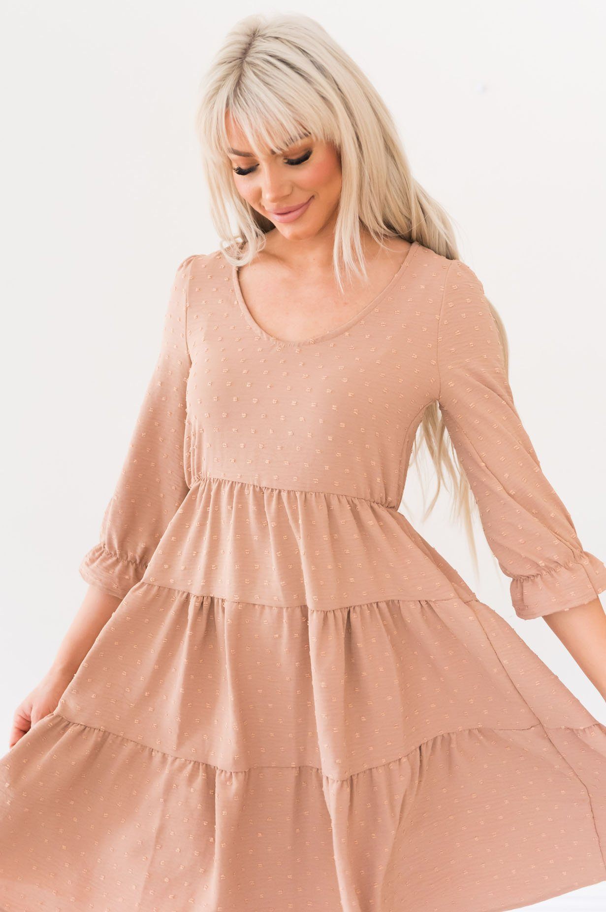 The Auston Swiss Dot Modest Dresses vendor-unknown