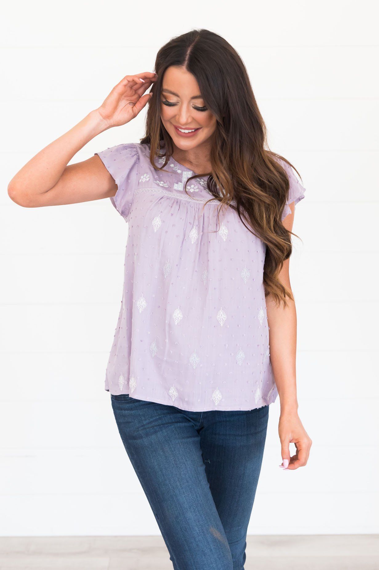 Keep it Edgy Modest Babydoll Blouse Tops vendor-unknown