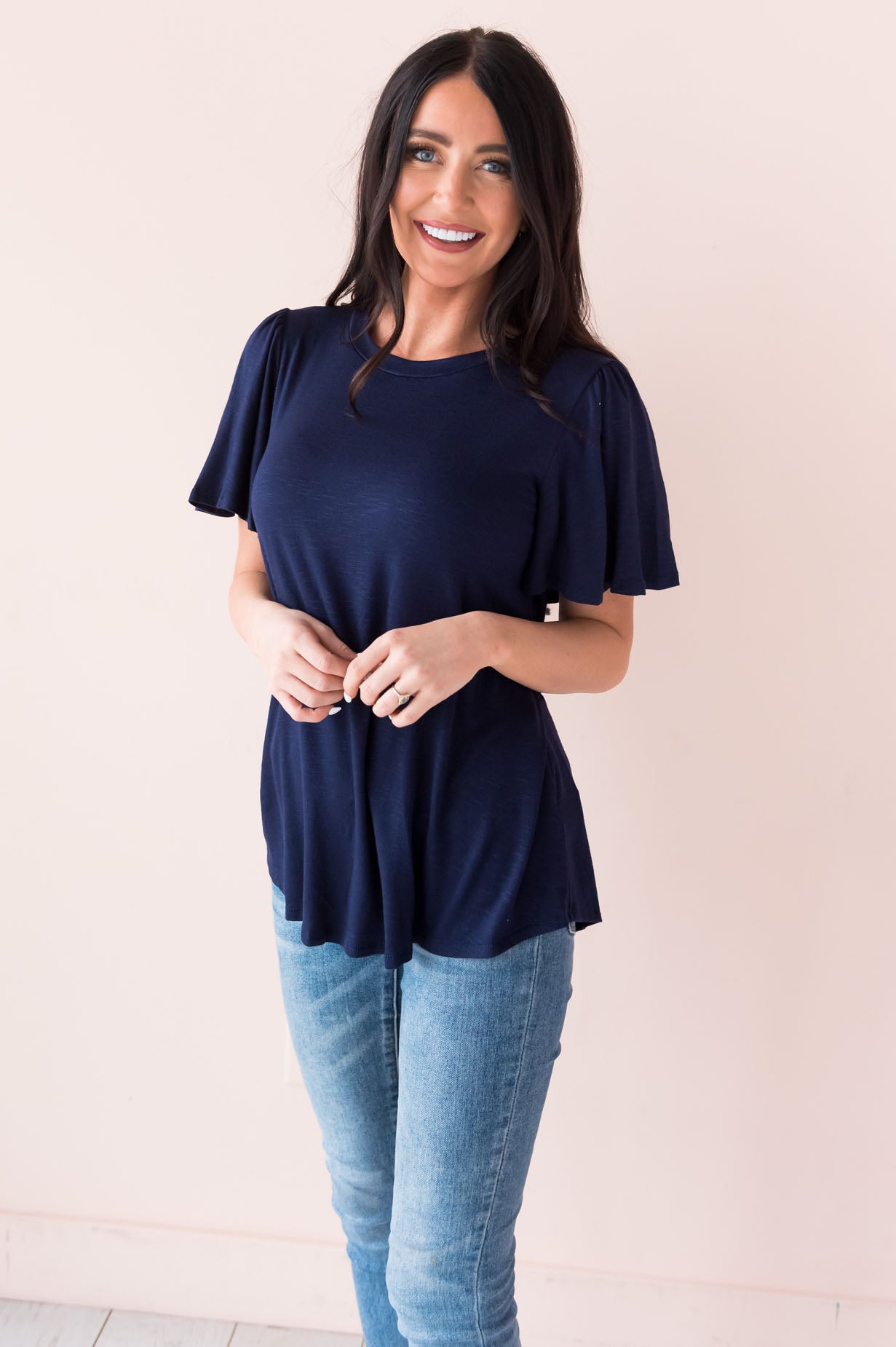 Sitting Pretty Modest Tie Back Top Modest Dresses vendor-unknown