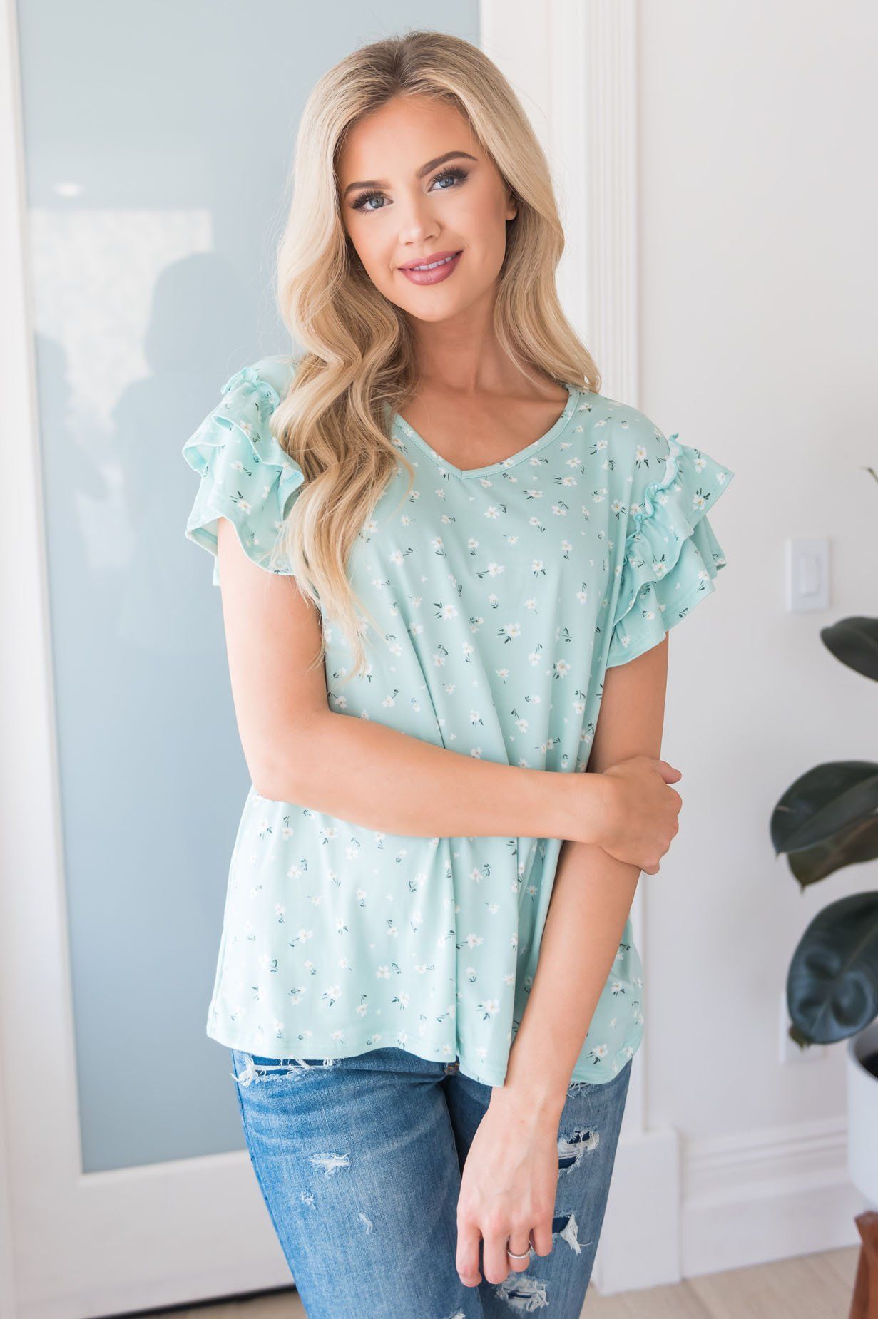 Sweet Blossoms Modest Blouse Modest Dresses vendor-unknown