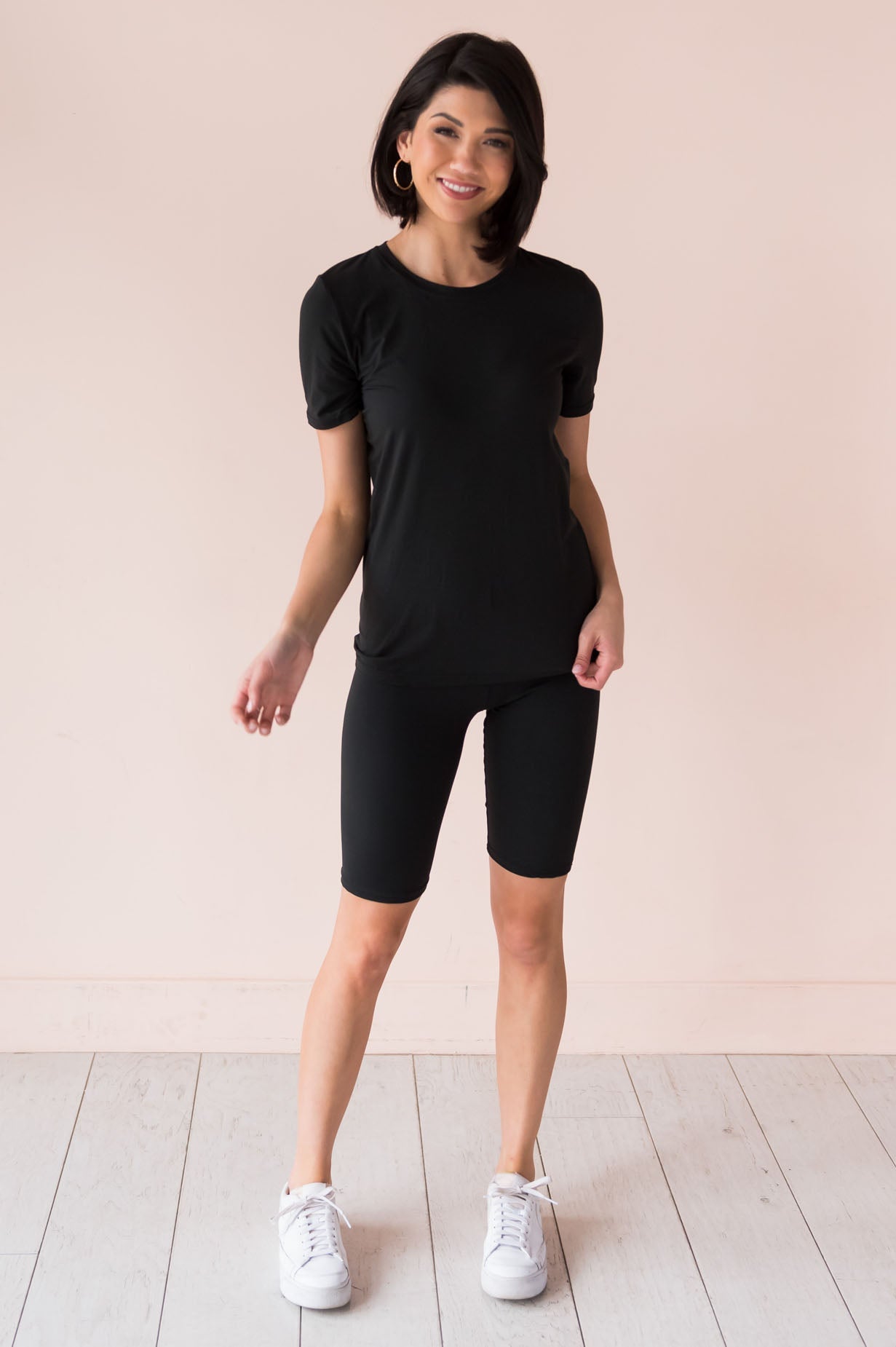 Basic & Cute Modest Biker Short Set Modest Dresses vendor-unknown