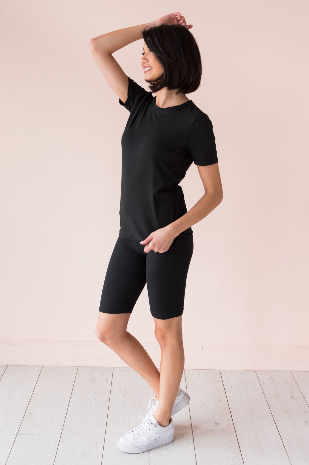 Basic & Cute Modest Biker Short Set Modest Dresses vendor-unknown