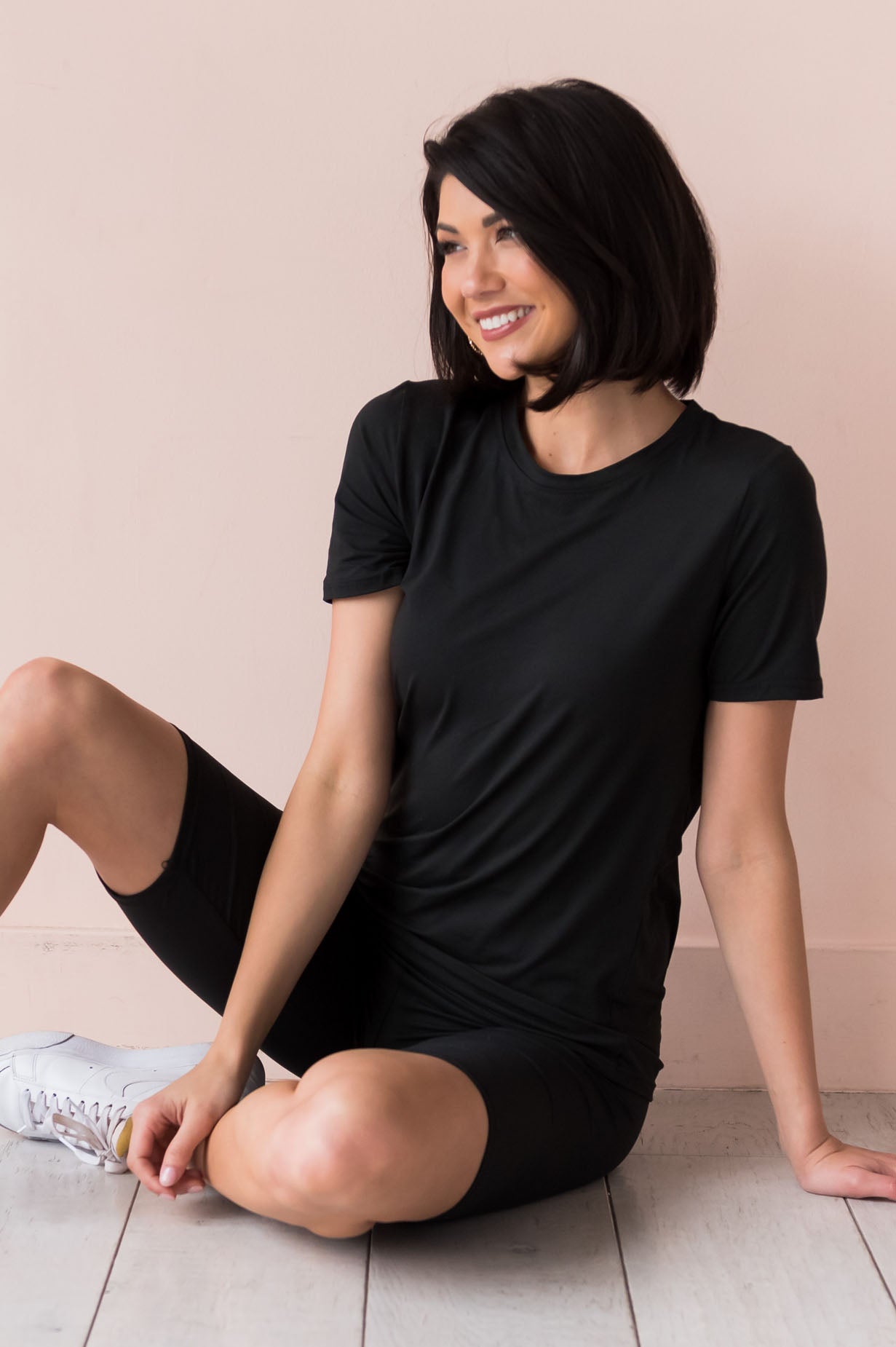 Basic & Cute Modest Biker Short Set Modest Dresses vendor-unknown