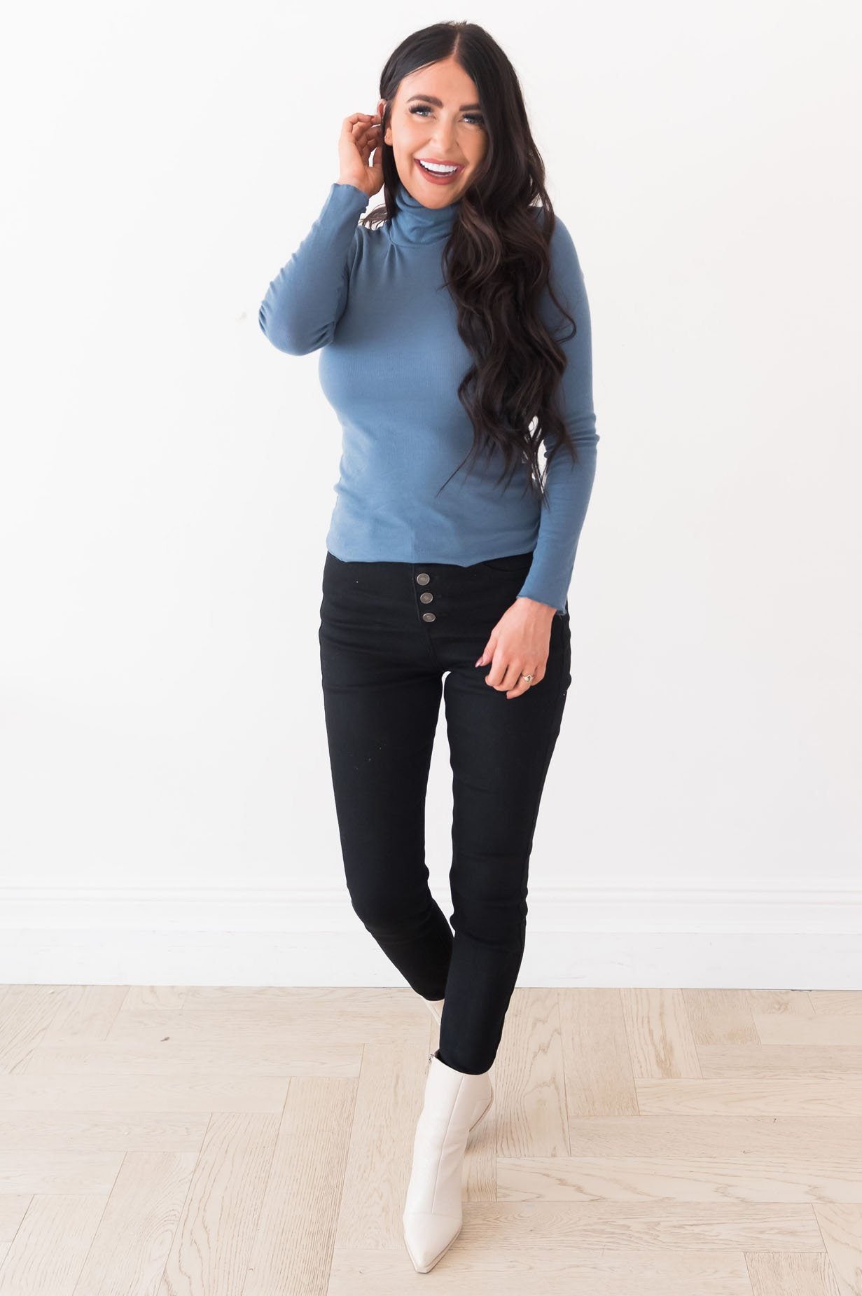 By The Fireside Modest Turtleneck Modest Dresses vendor-unknown