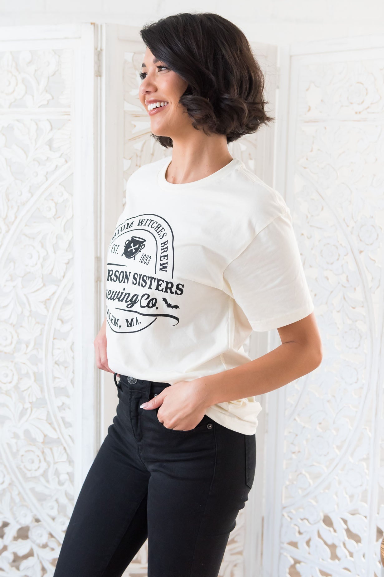 Witches Brewing Co. Modest Graphic Tee Modest Dresses vendor-unknown