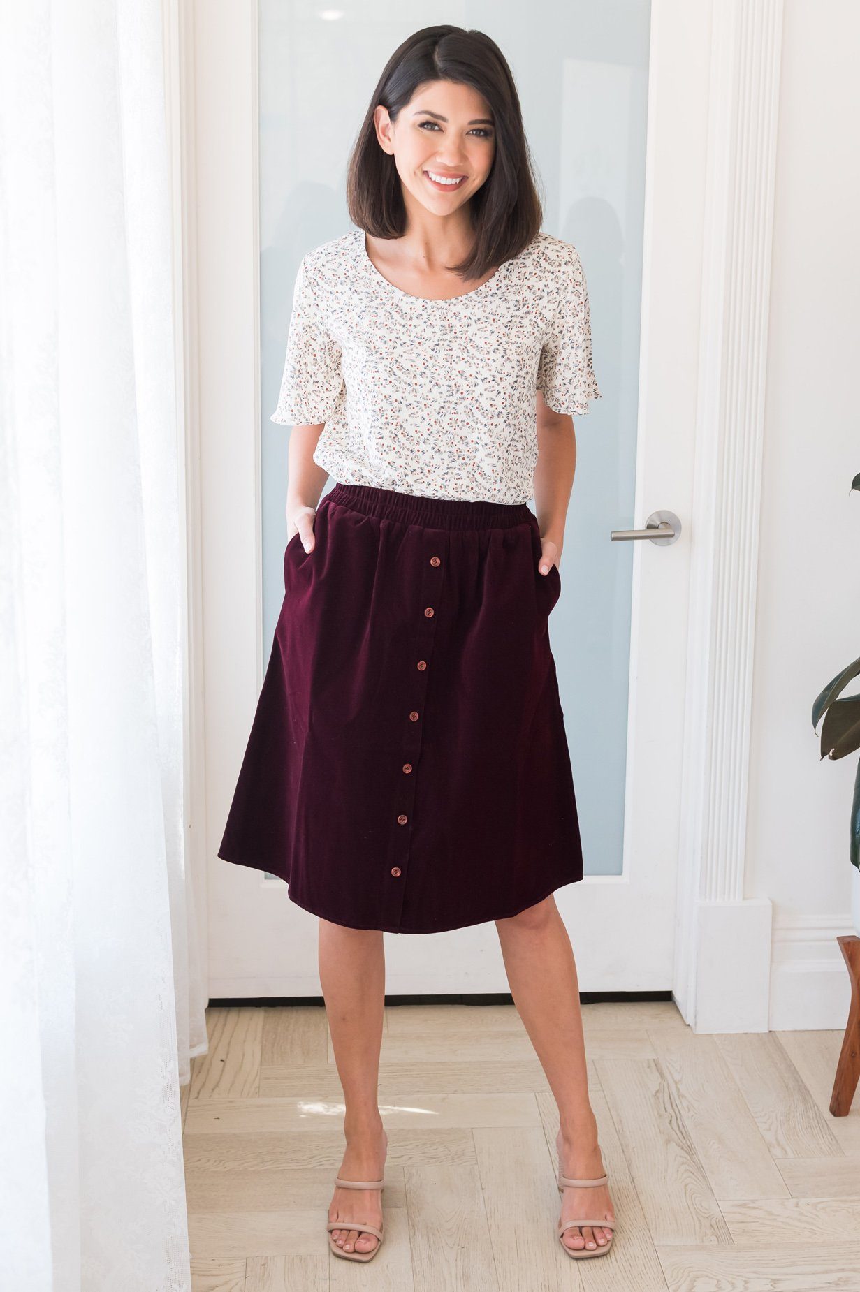 Always First Modest Corduroy Skirt Modest Dresses vendor-unknown