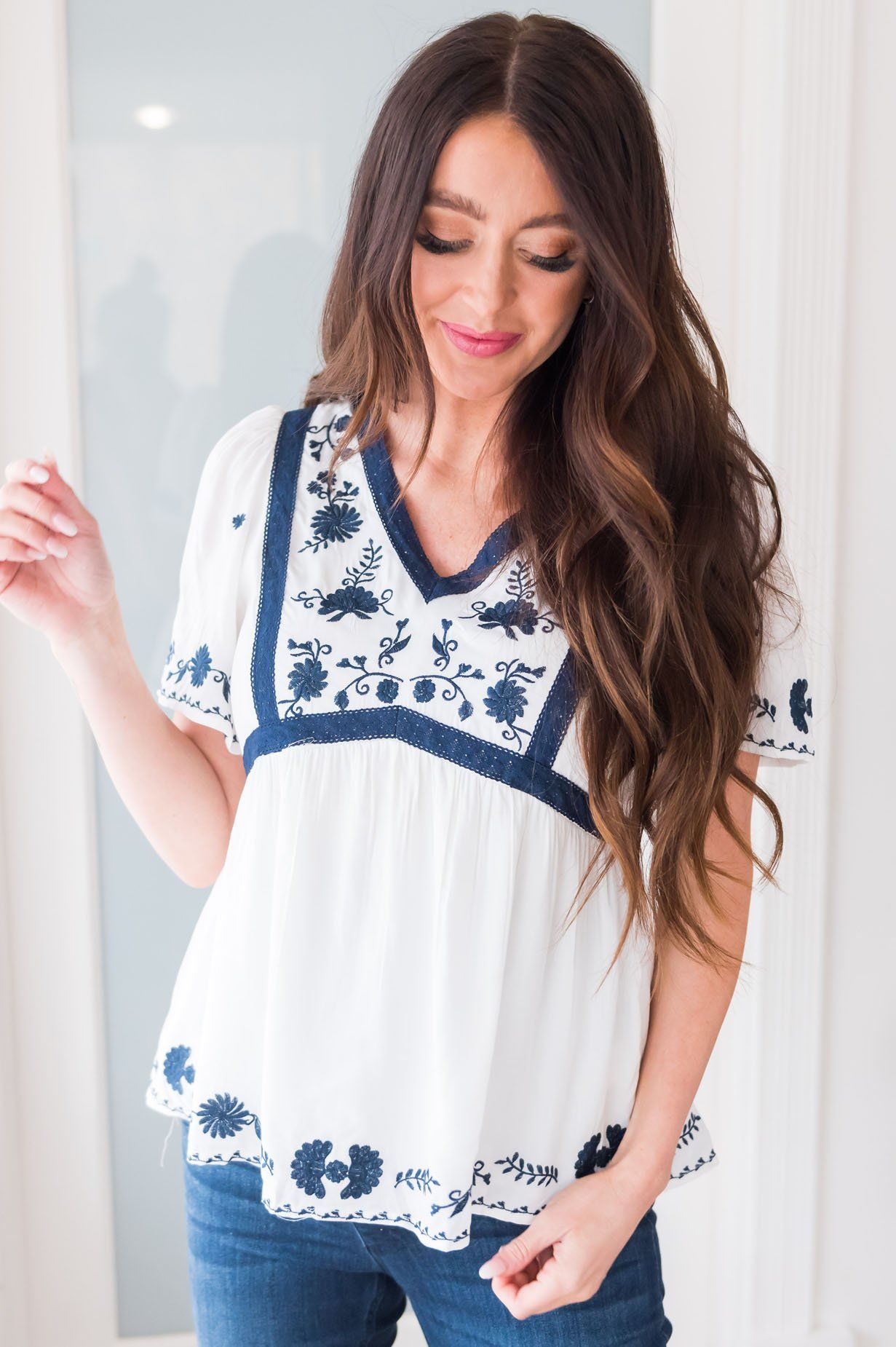 The Story Of Us Modest Blouse Tops vendor-unknown