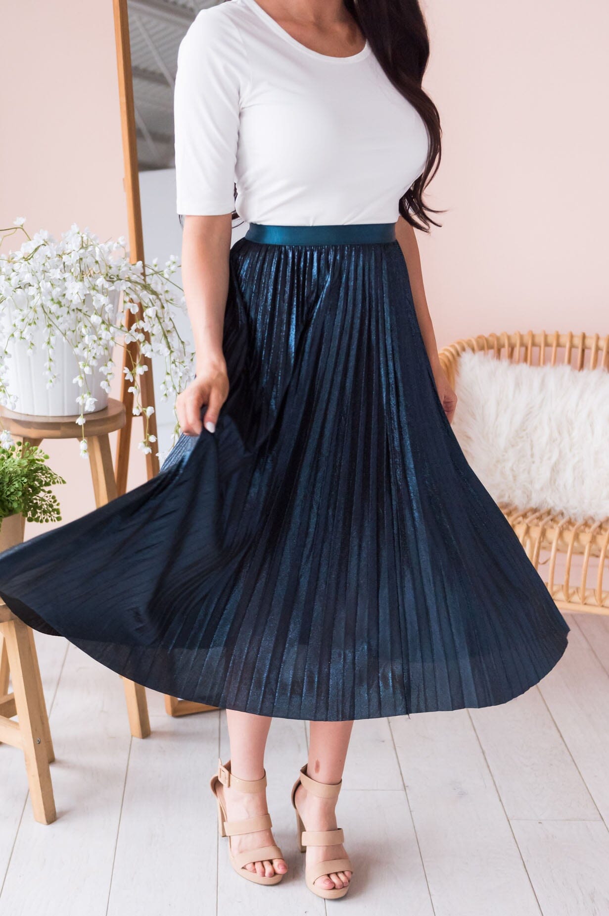 Shine Bright Darling Modest Pleat Skirt NeeSee's Dresses