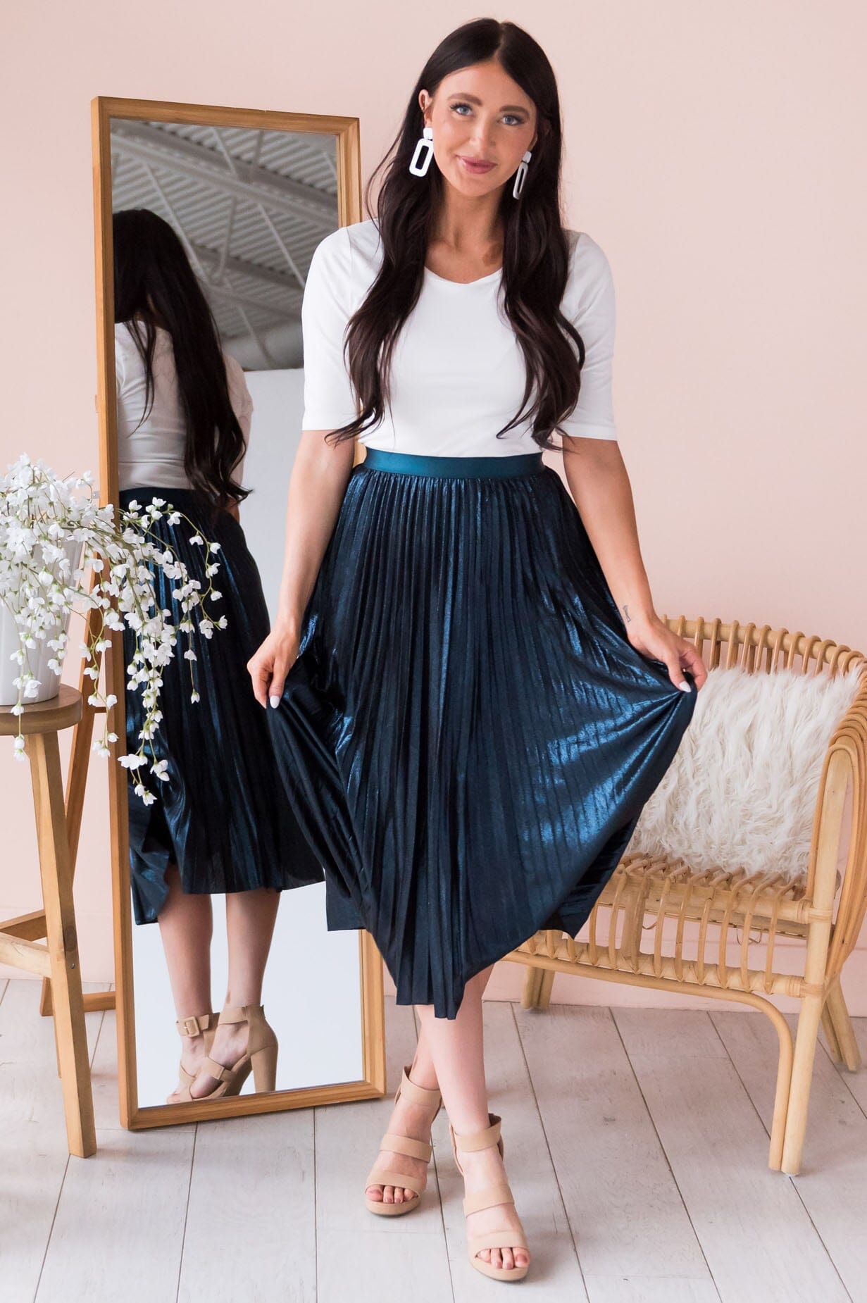 Shine Bright Darling Modest Pleat Skirt NeeSee's Dresses