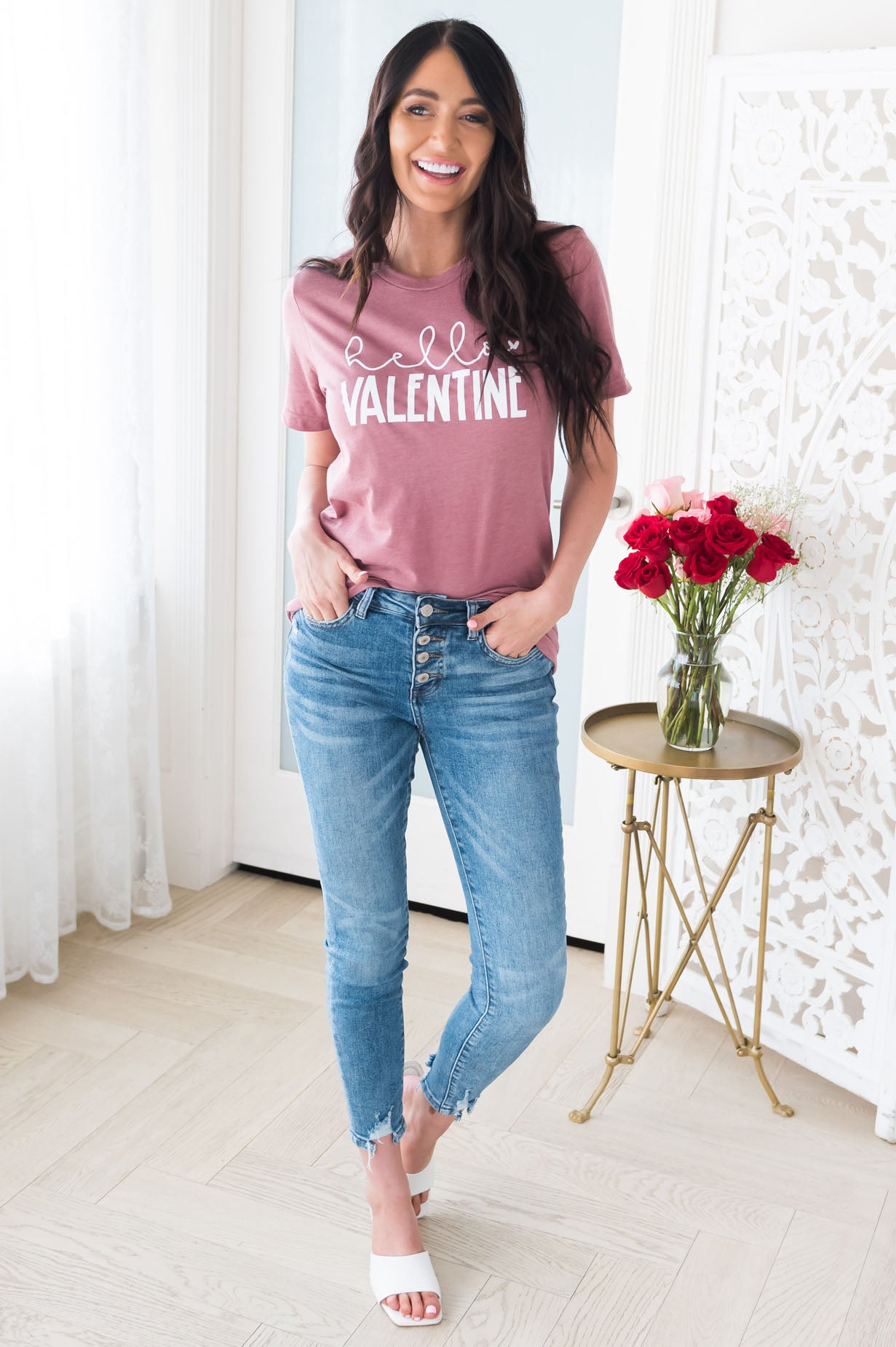 Hello Valentine Modest Tee Modest Dresses vendor-unknown
