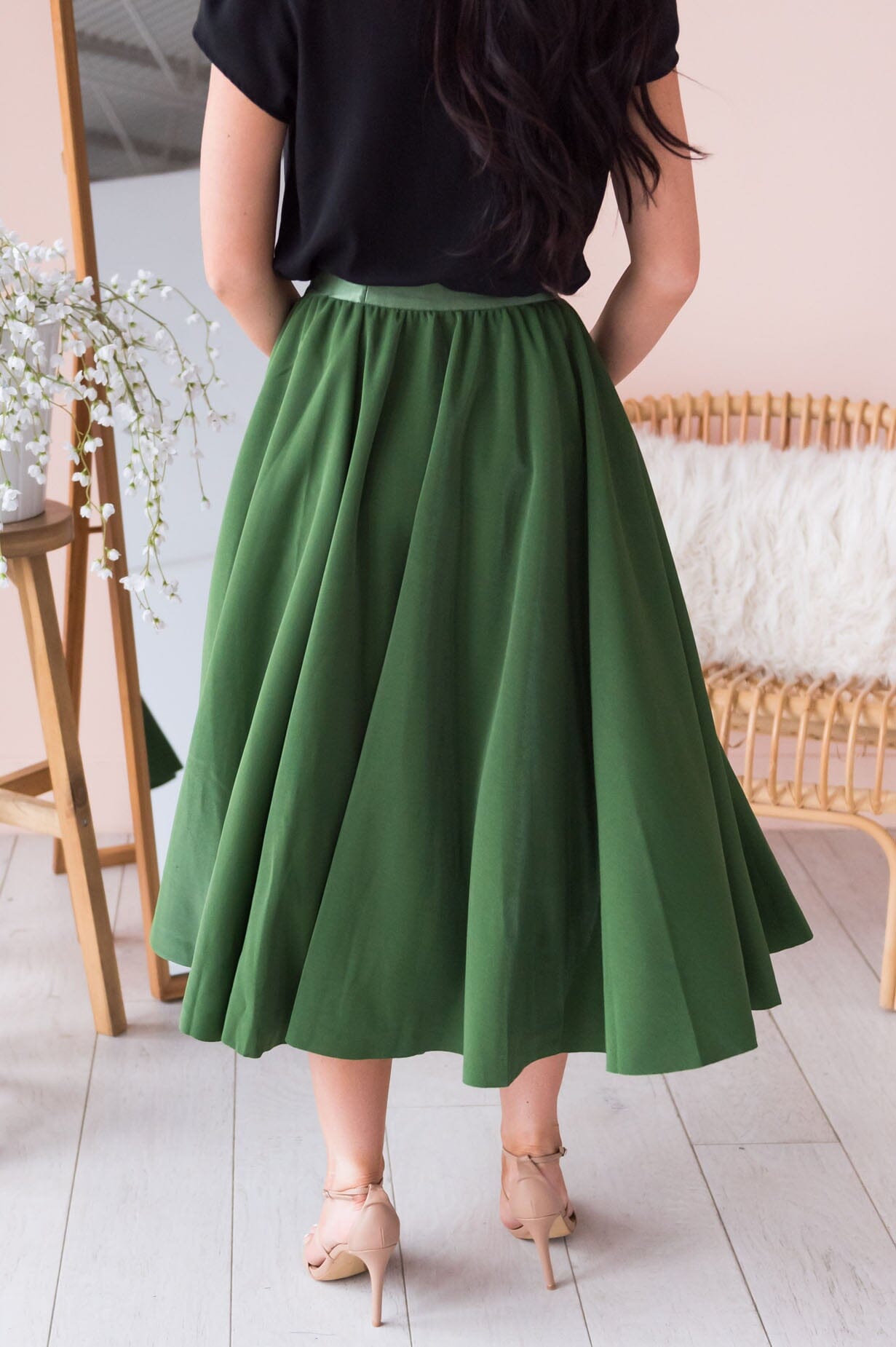 Full Of Charm Modest Circle Skirt Skirts vendor-unknown