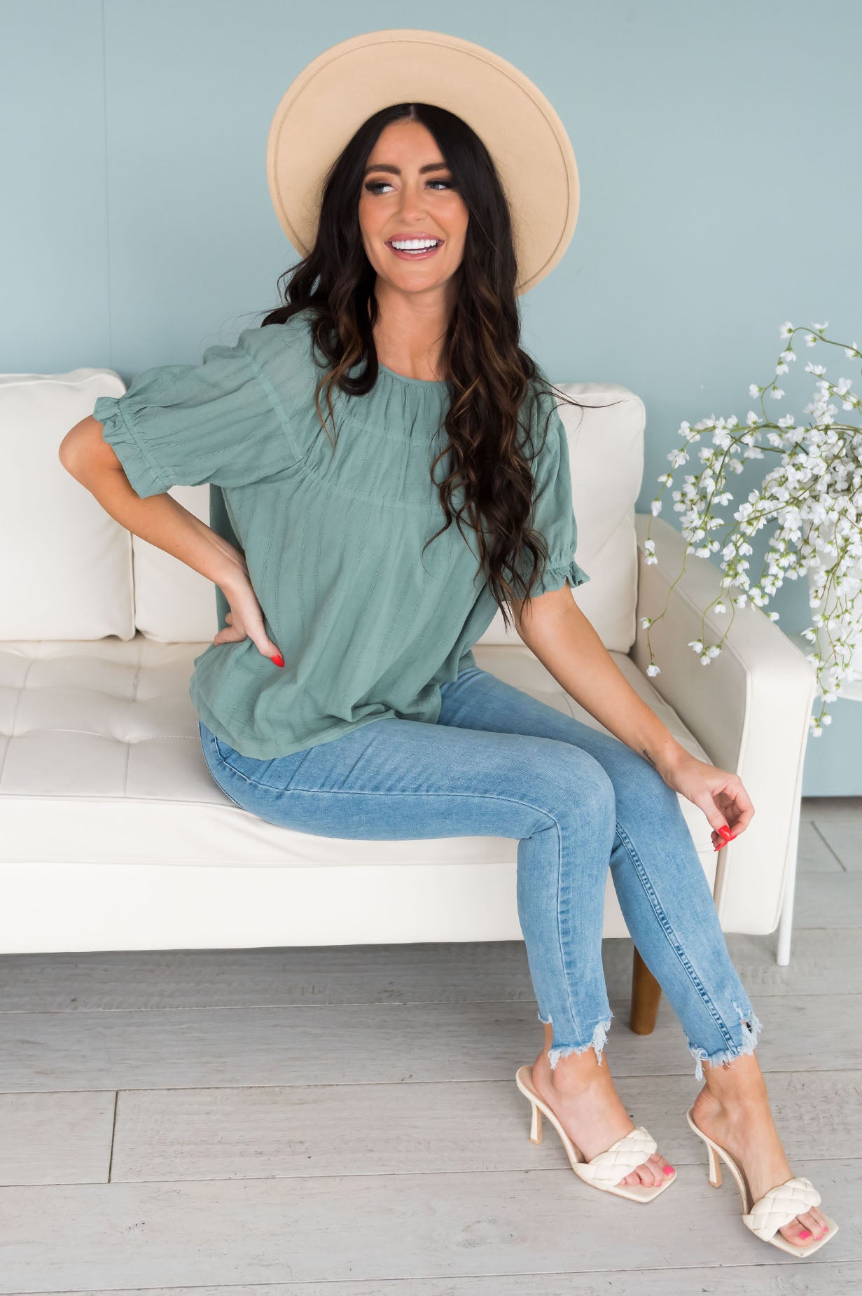 Me Without You Modest Blouse Tops vendor-unknown