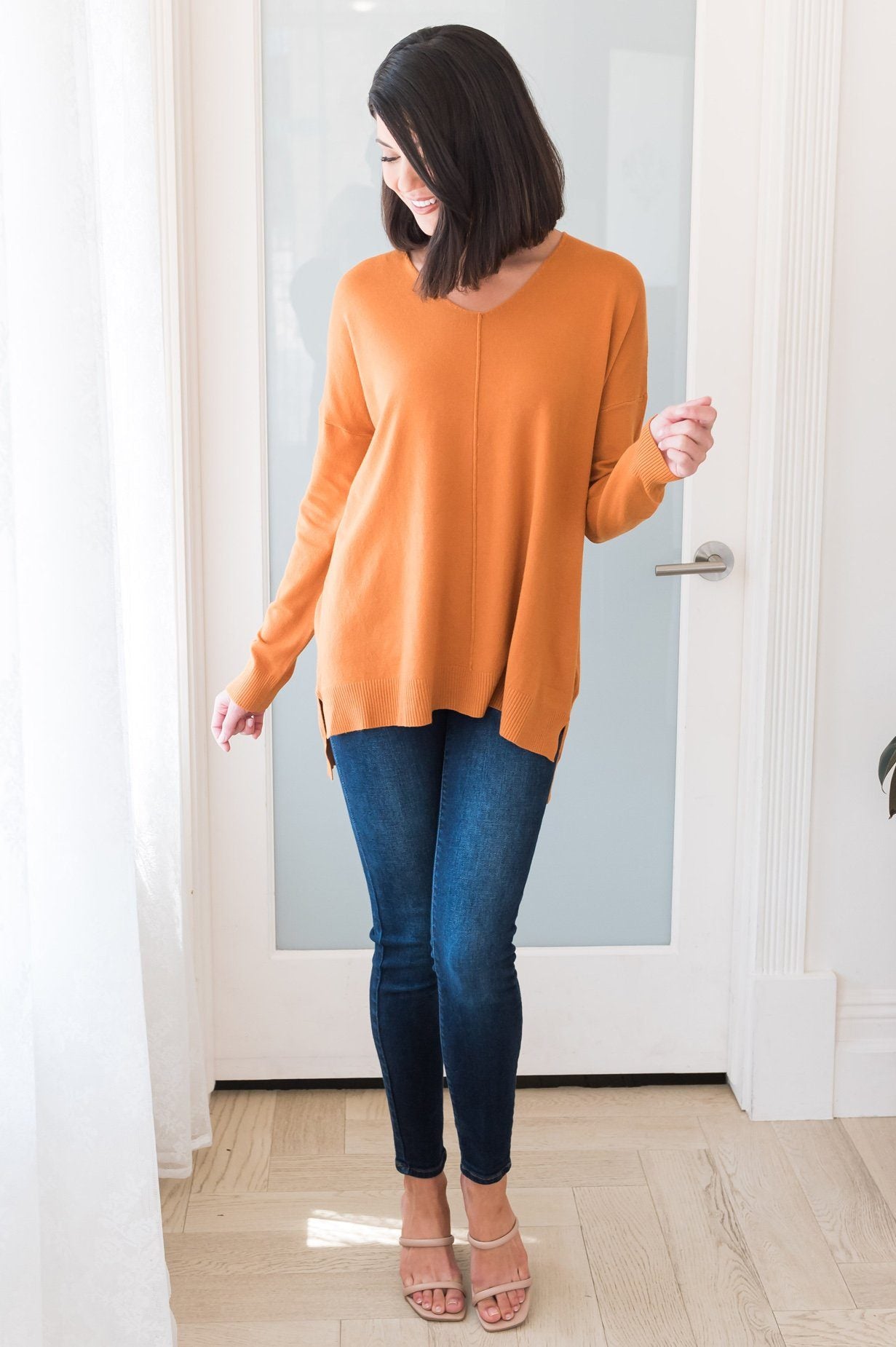 Harvest Season Modest Sweater Tops vendor-unknown