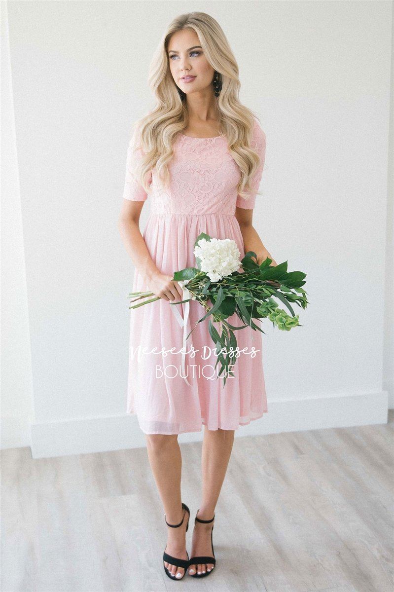 The Erika Modest Dresses vendor-unknown Blush Pink XS