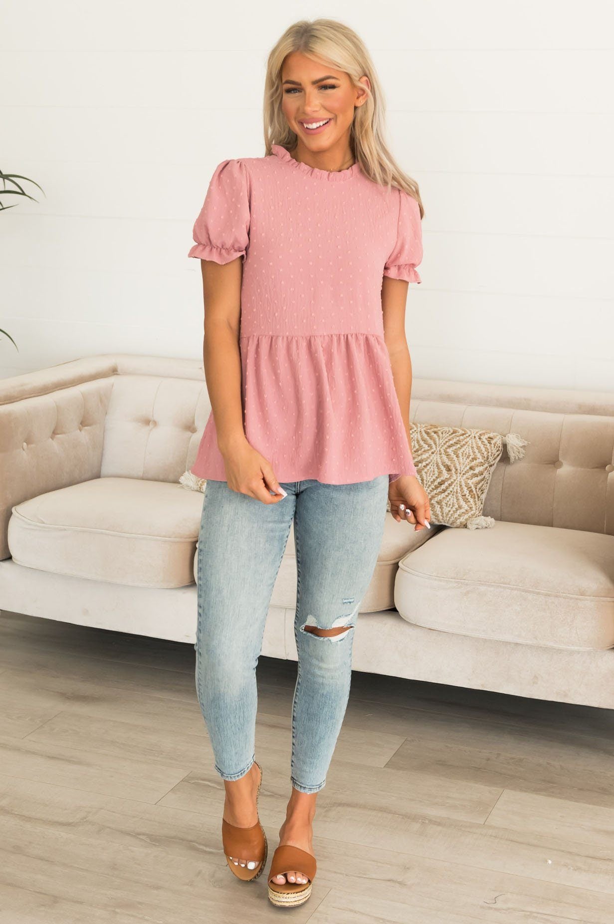 Key To My Heart Modest Babydoll Top Modest Dresses vendor-unknown