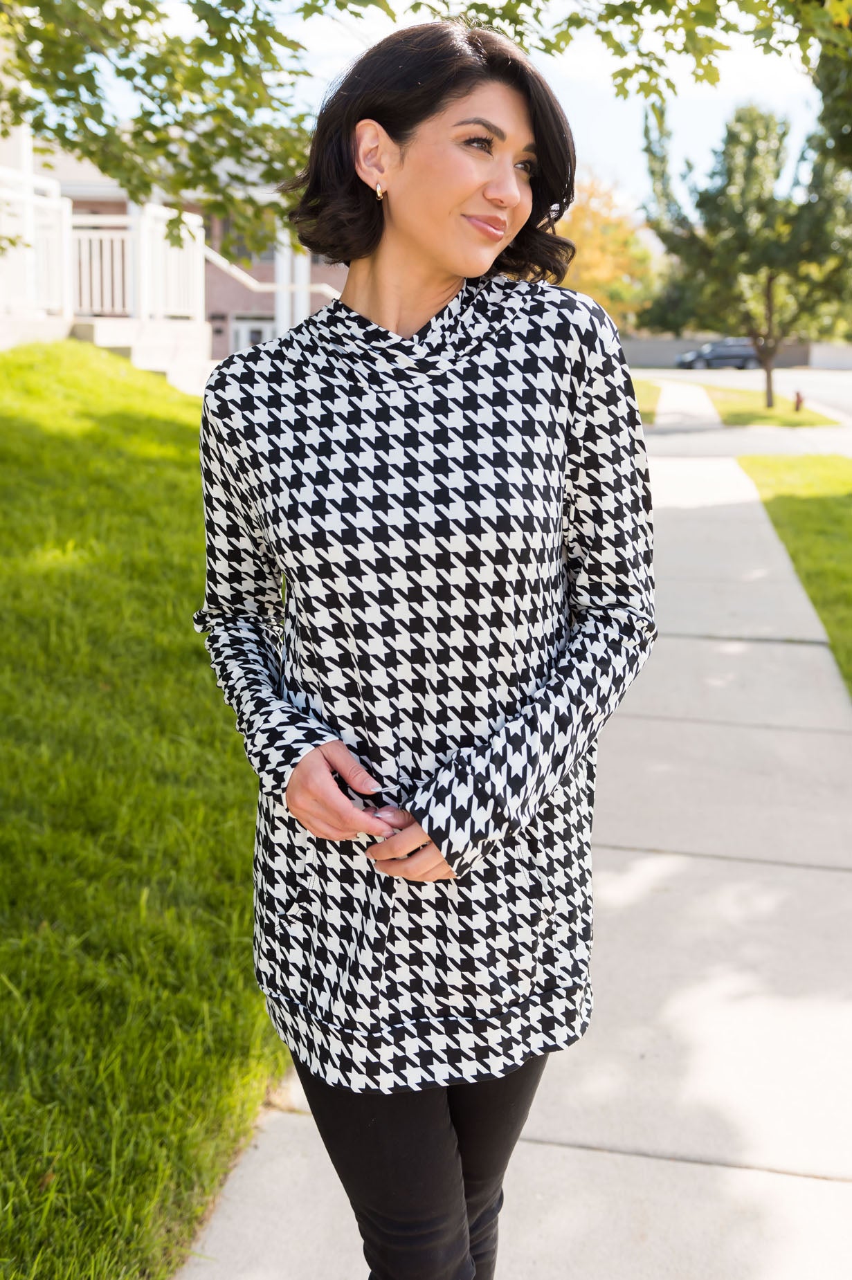 Out & About Modest Lightweight Hoodie Tops vendor-unknown