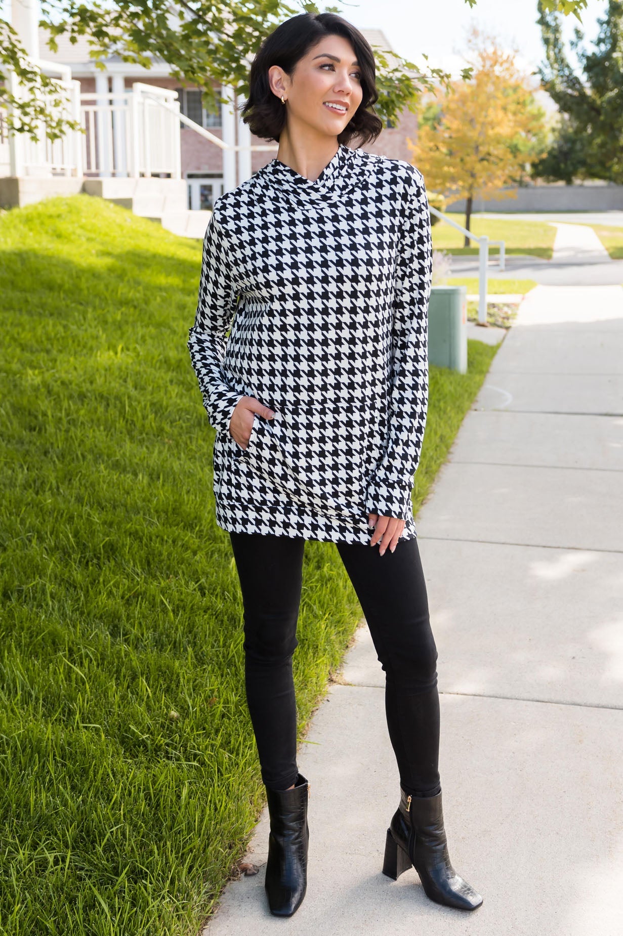 Out & About Modest Lightweight Hoodie Tops vendor-unknown