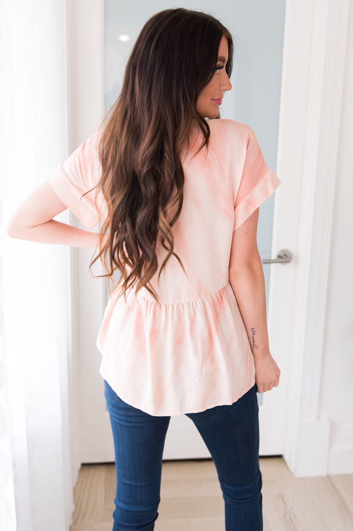 Dreams Come True Modest Babydoll Blouse Tops vendor-unknown